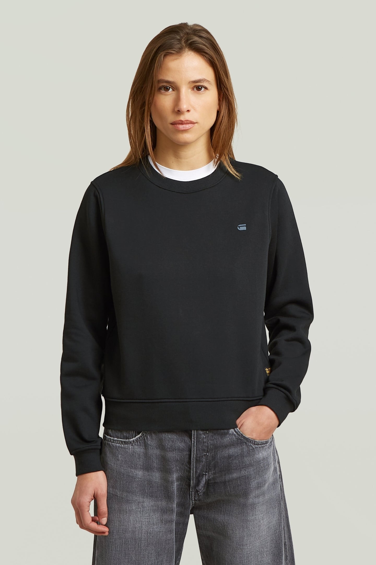 LOGO CREW SWEAT DK BLACK 2