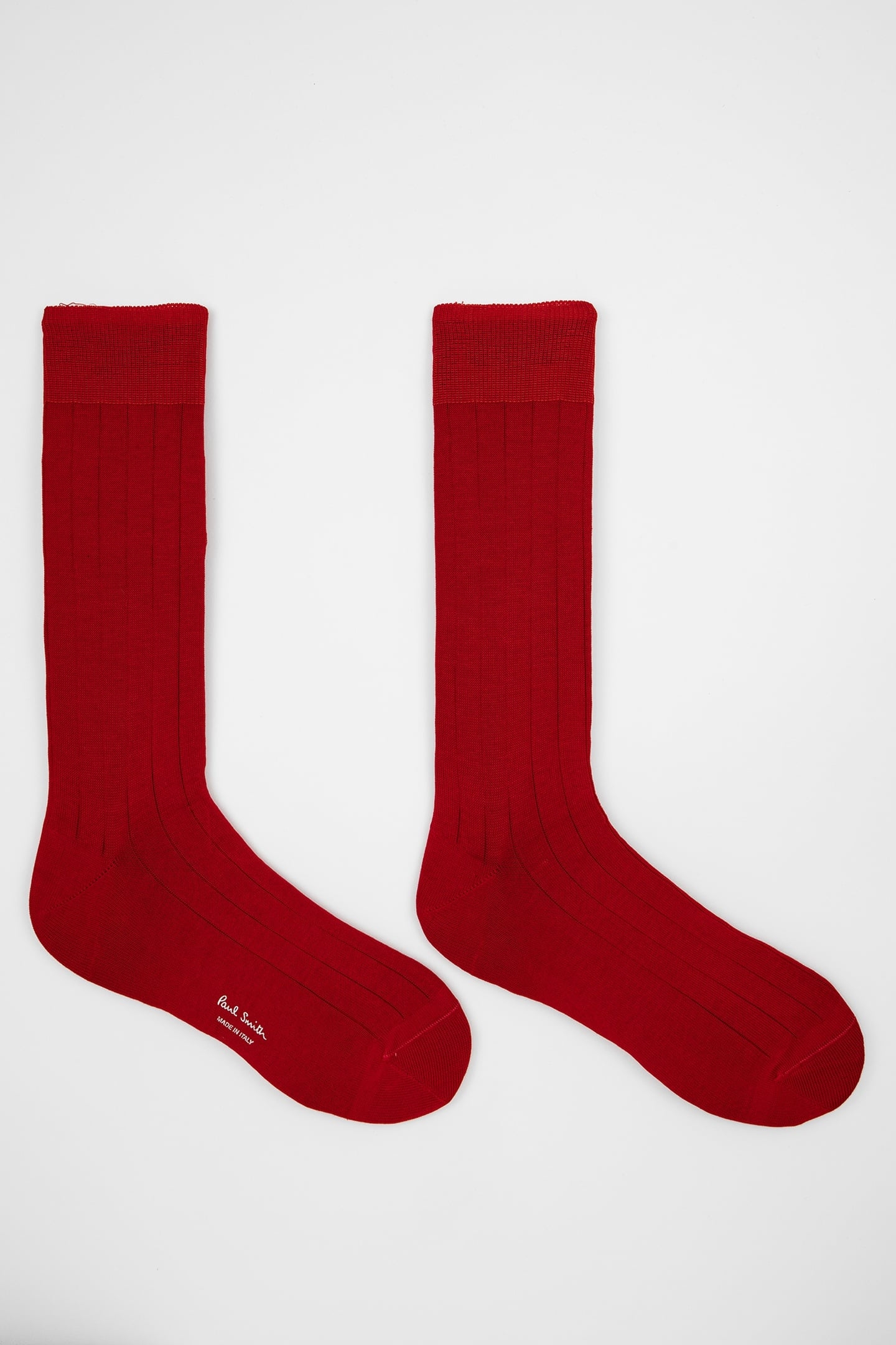 SOCK PLAIN RIB RED 2