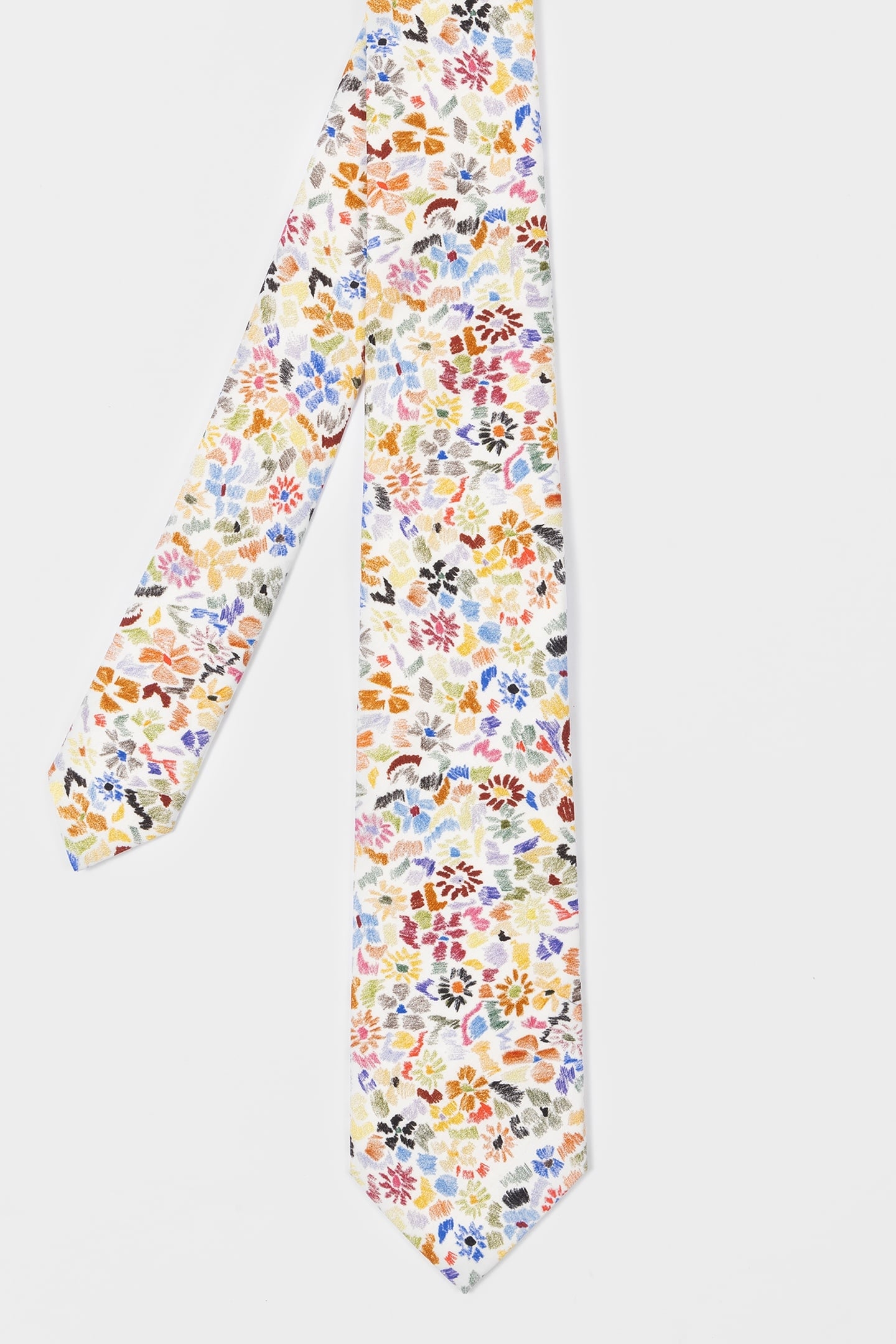TIE PENCIL FLORAL MULTI COLOURED 3