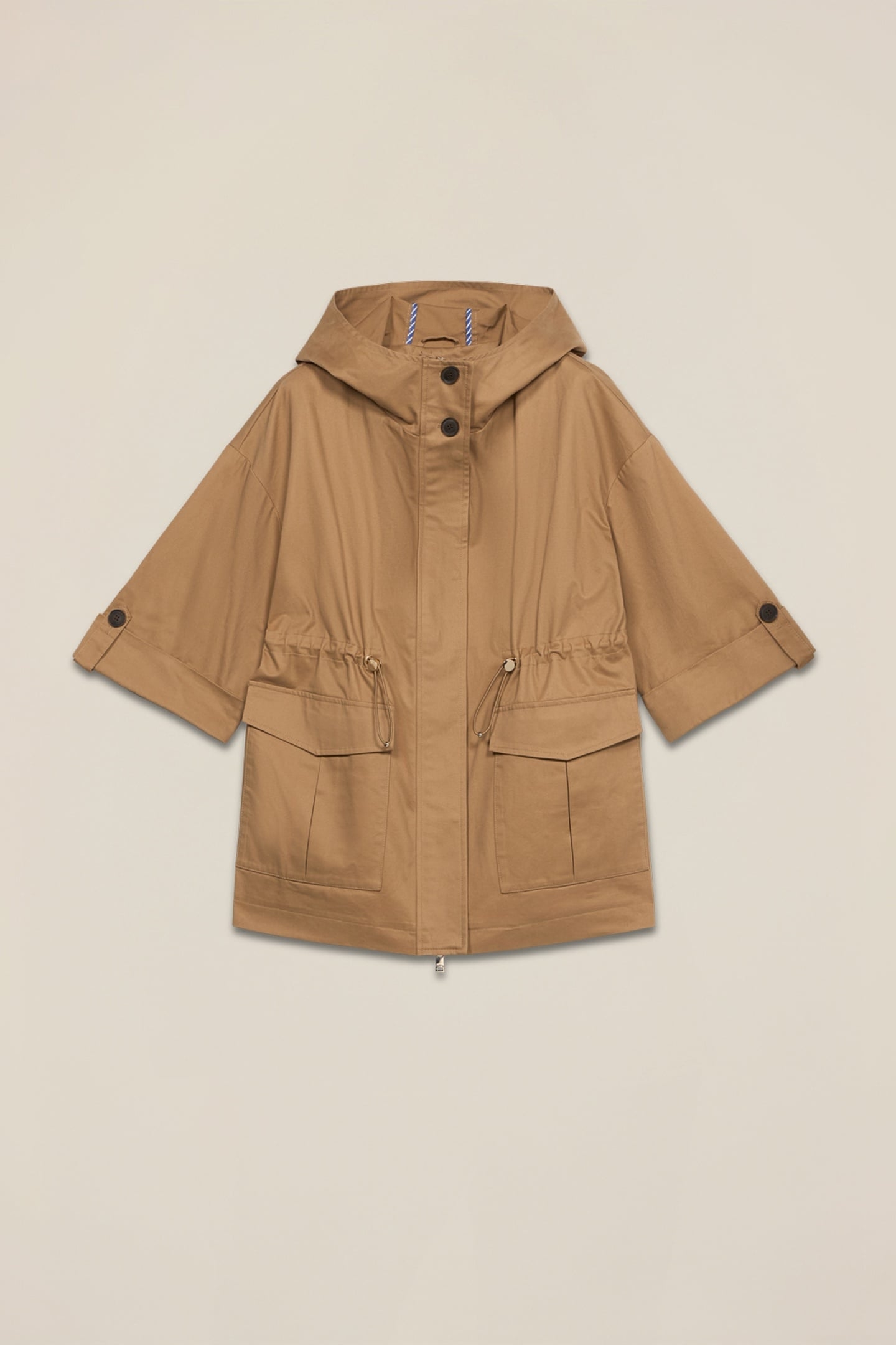 COTTON PARKA WITH HOOD BEIGE 3