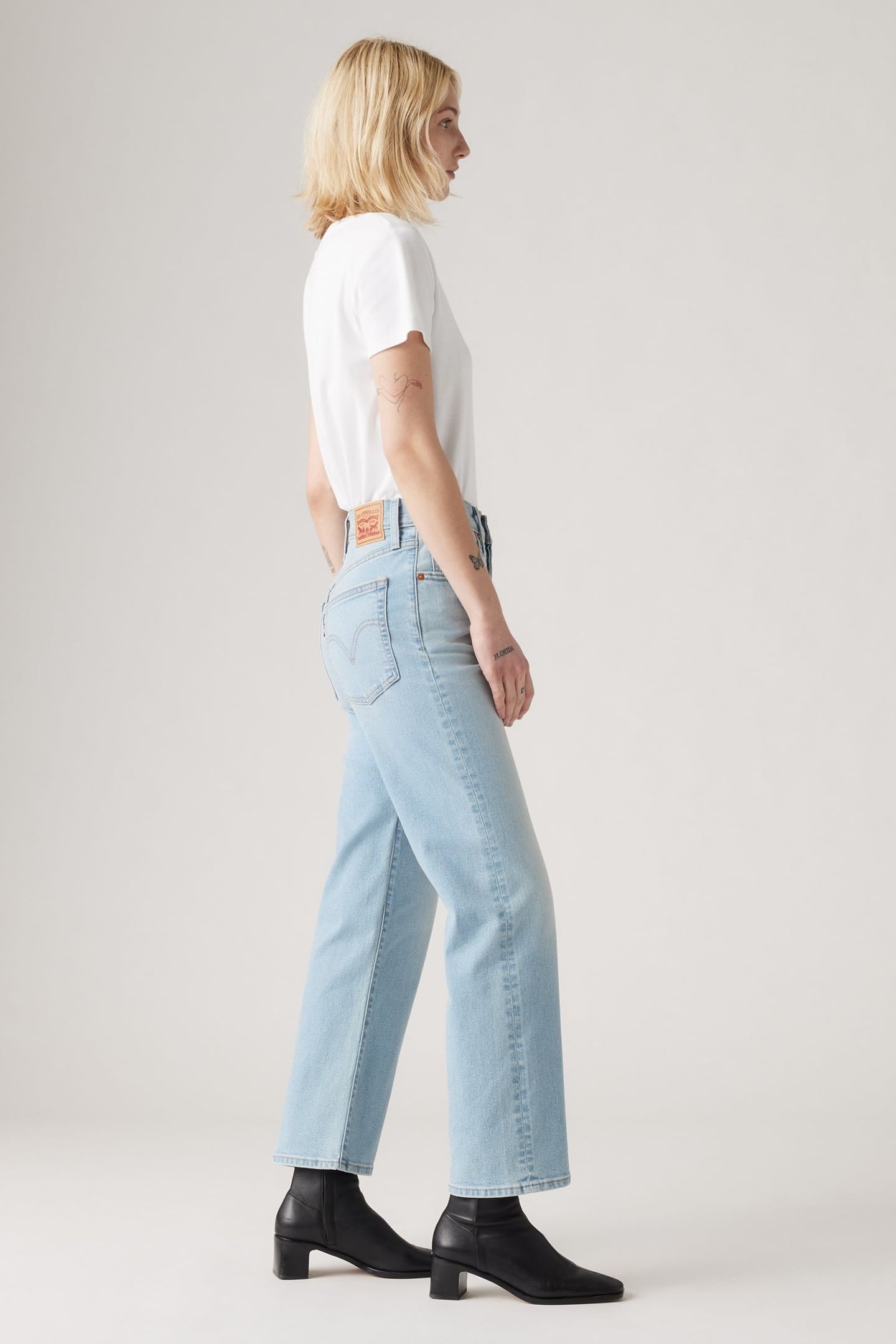 RIBCAGE STRAIGHT ANKLE JEANS BLUE 3