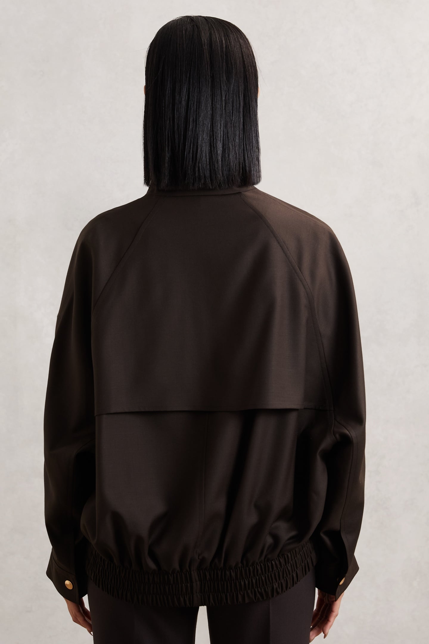 CASUAL BOMBER JACKET CHOCOLATE BROWN 2