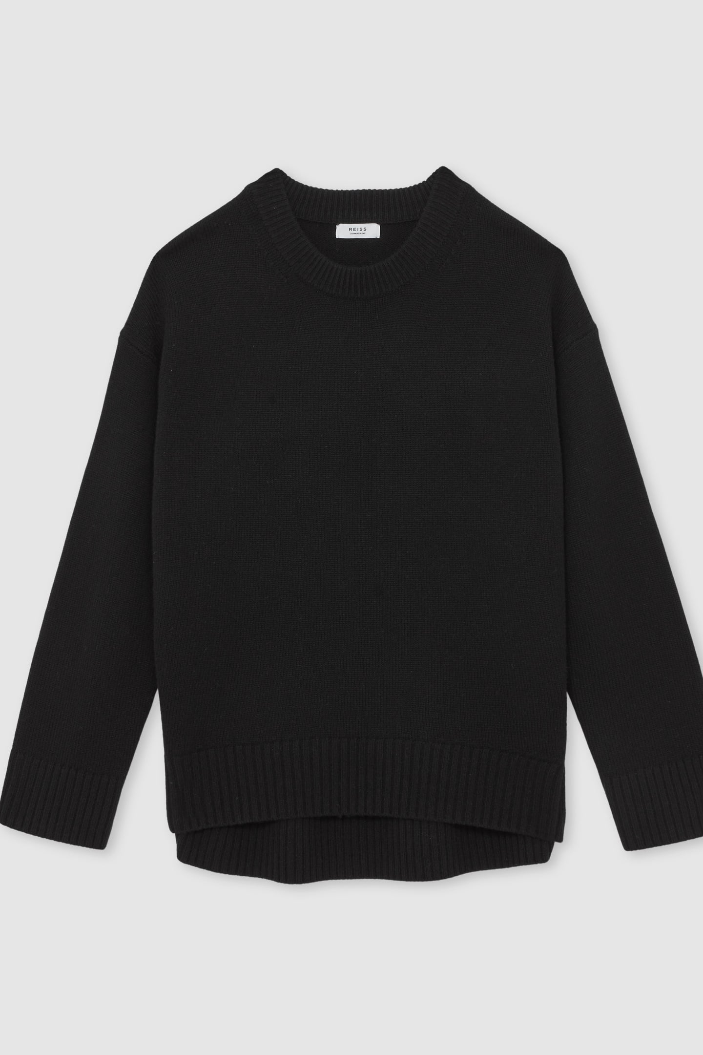 WOOL CASHMERE CREW NECK BLACK 6