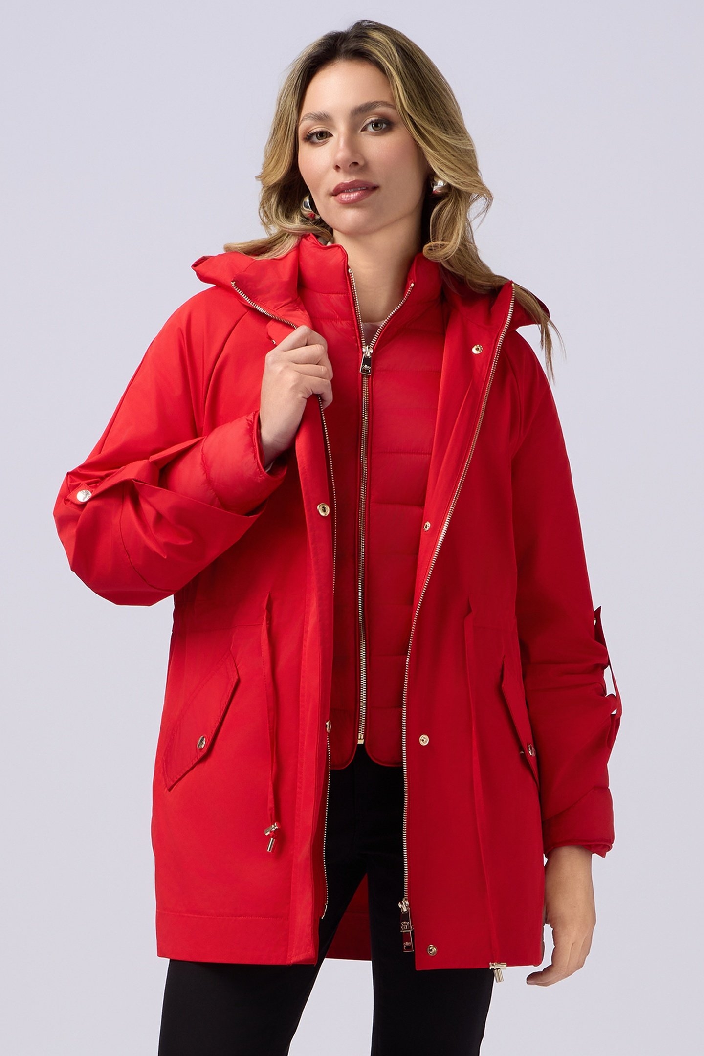 PARKA WITH MATCHING DOWN JACKET RED 2