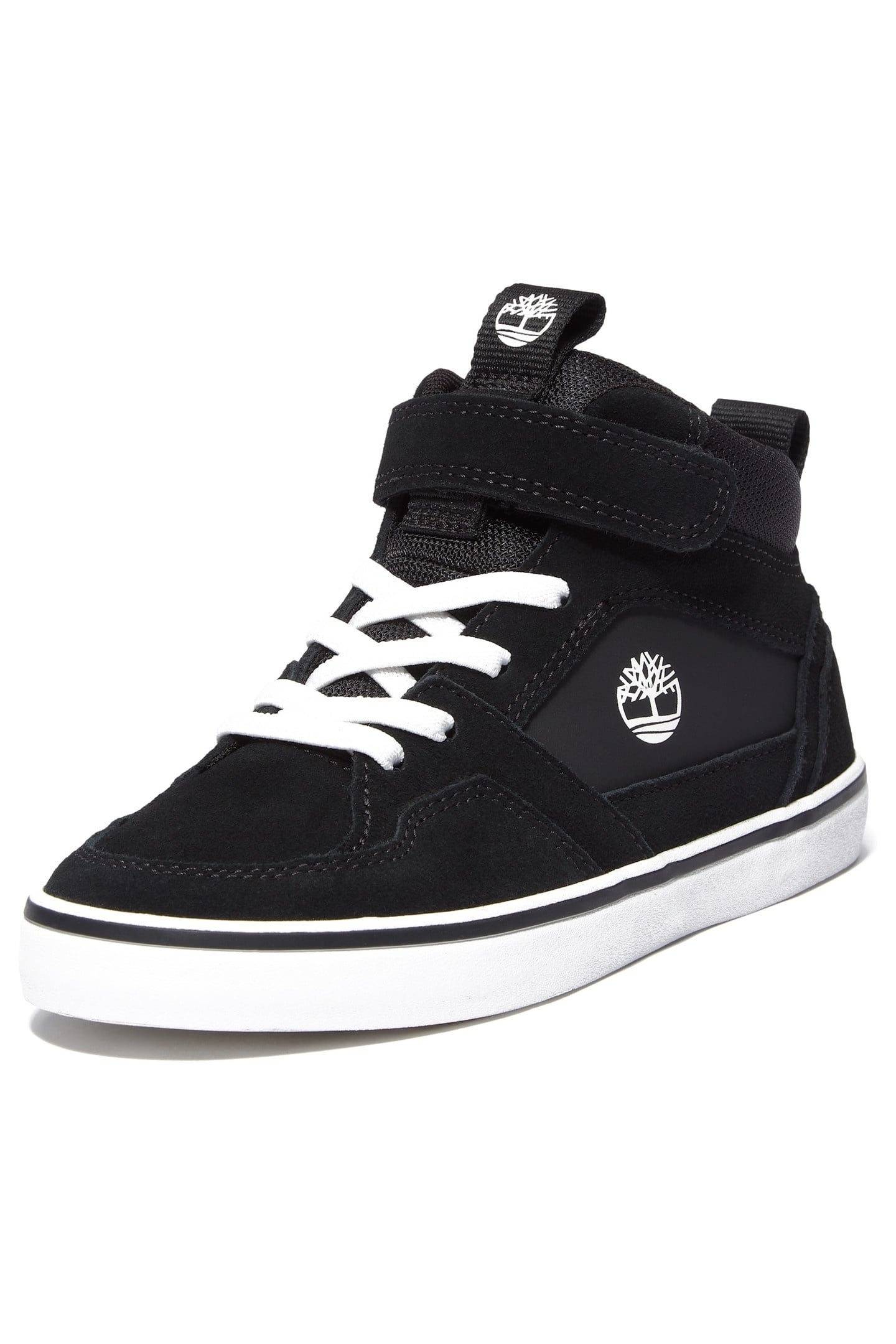 STONE JUMP MID HOOK & LOOP SNEAKER BLACK SUEDE 3