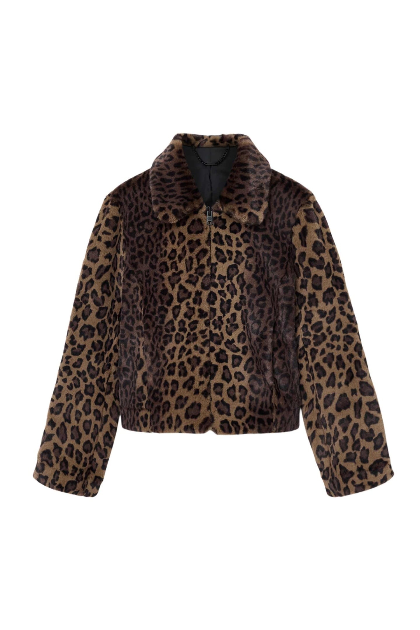 SAYE FAUX FUR JACKET LEOPARD BROWN 5
