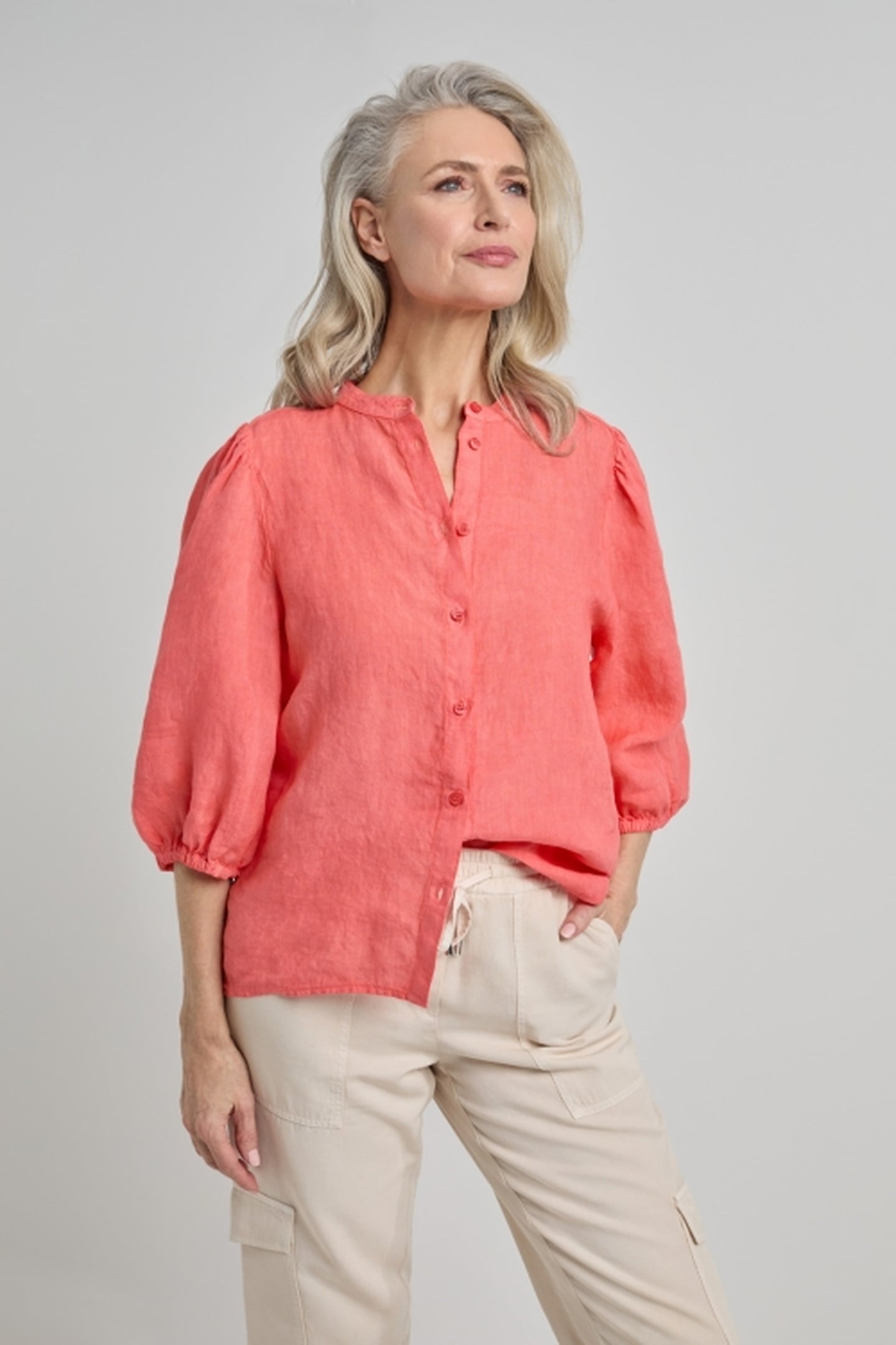 JOLENE BLOUSE CORAL 1