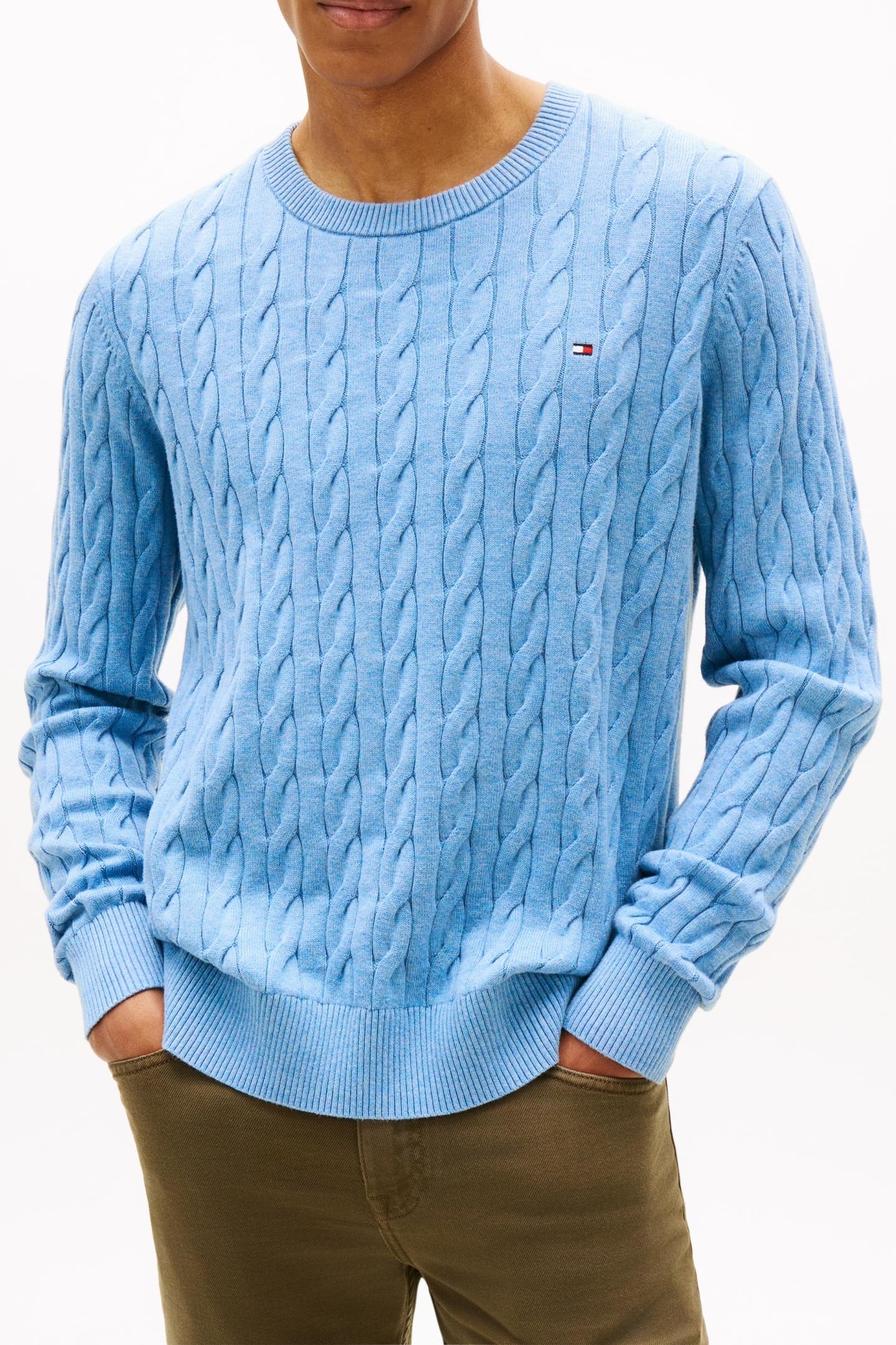 CLASSIC COTTON CABLE WELL WATER HEATHER 1