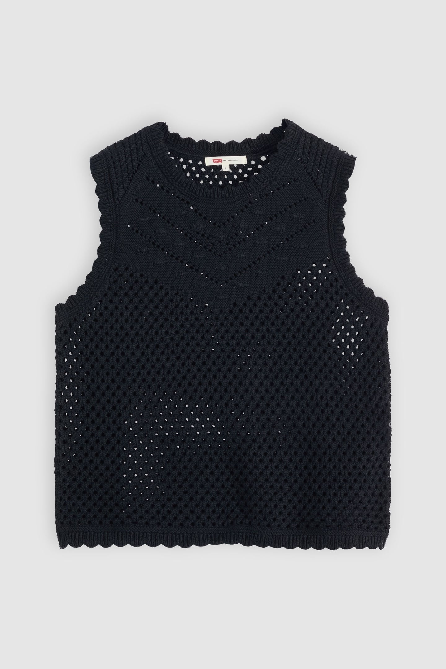 ADRIENNE CROCHET TANK TOP BLACK 4