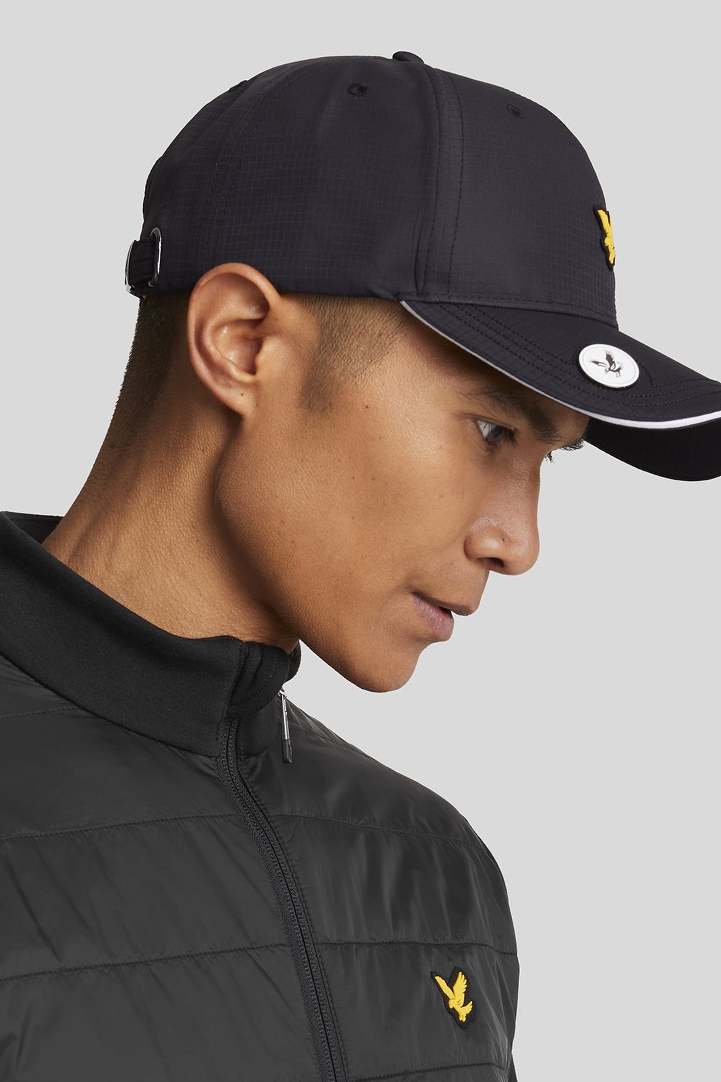 BAFFLE QUILTED FULL ZIP JACKET JET BLACK 5