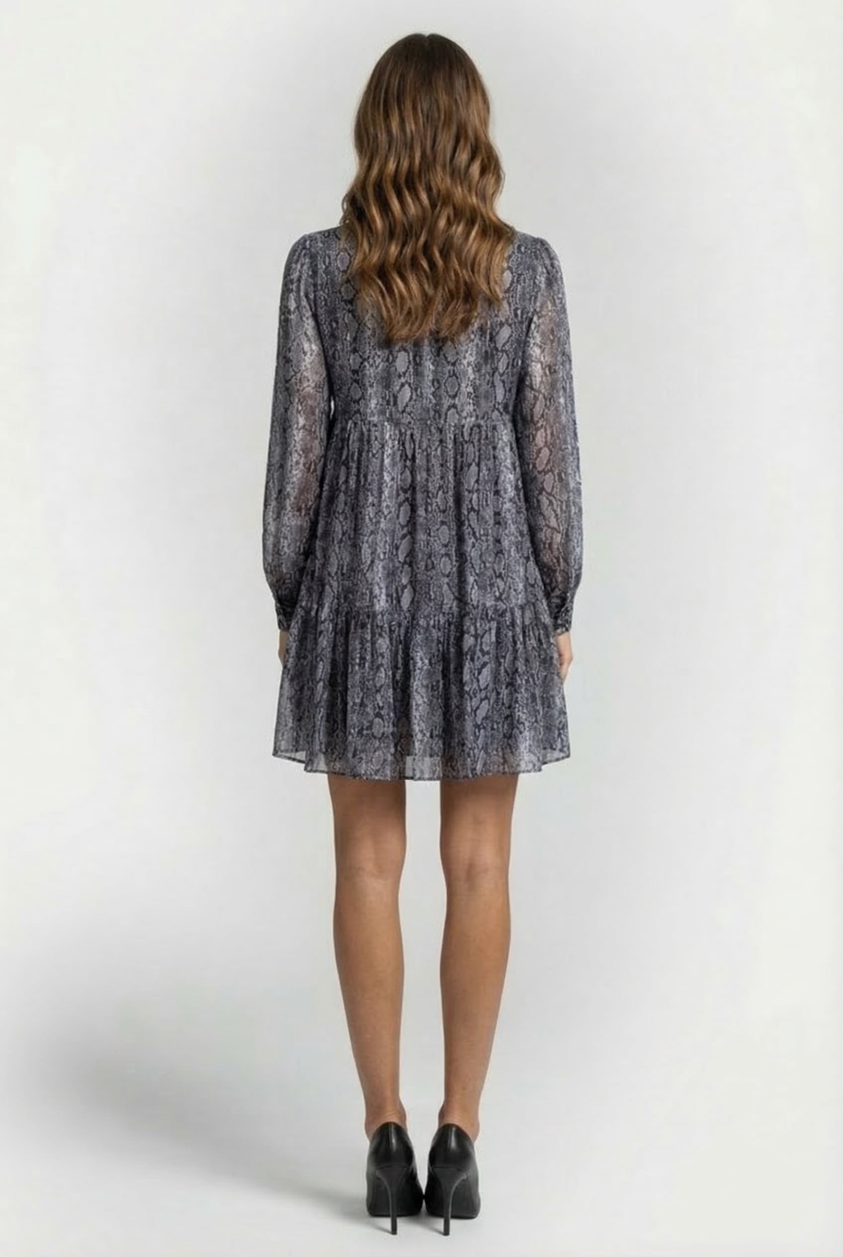 ADDER BOW DETAIL DRESS IN LUREX 2