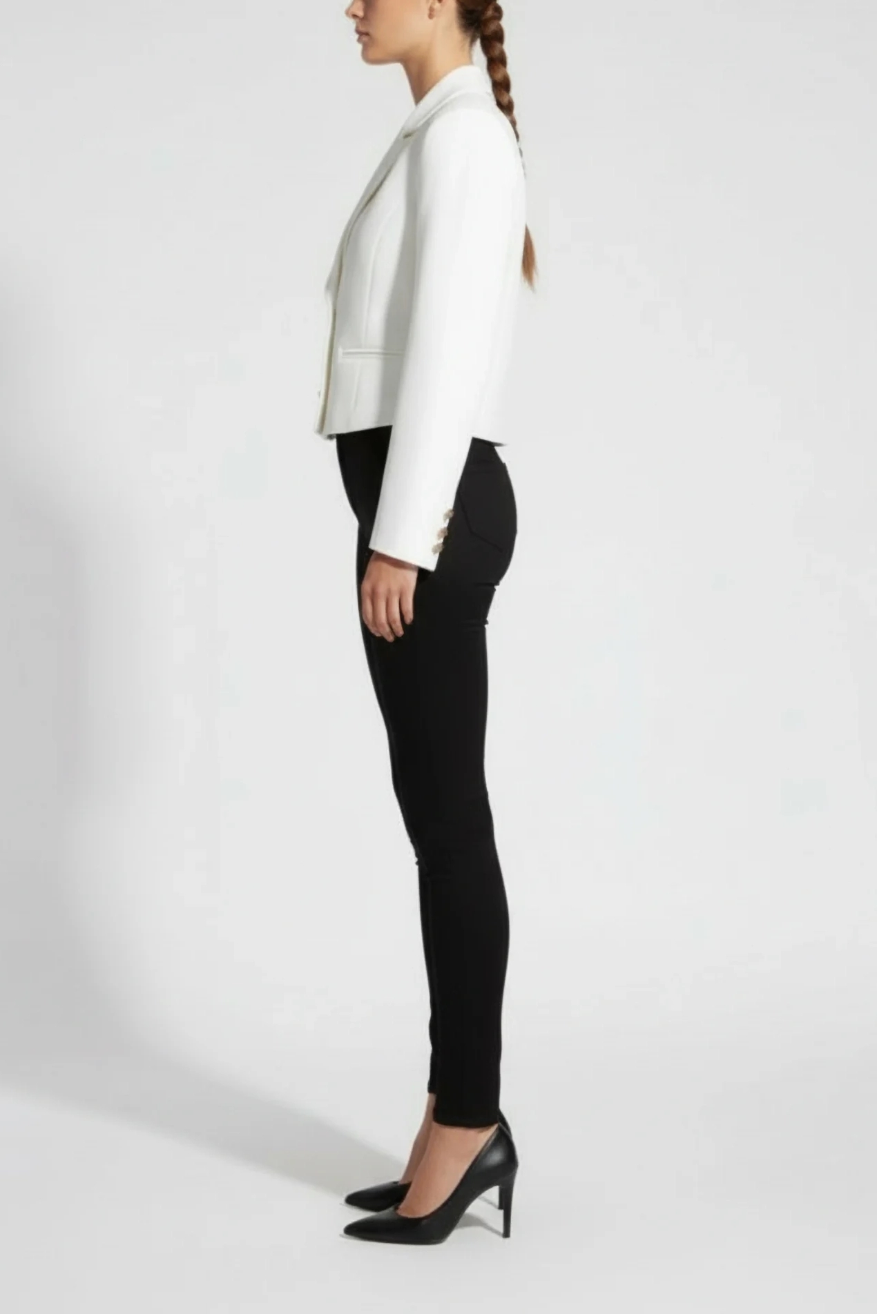 GUESS ECO ANDREE CROP BLAZER LUMINOUS WHITE 3