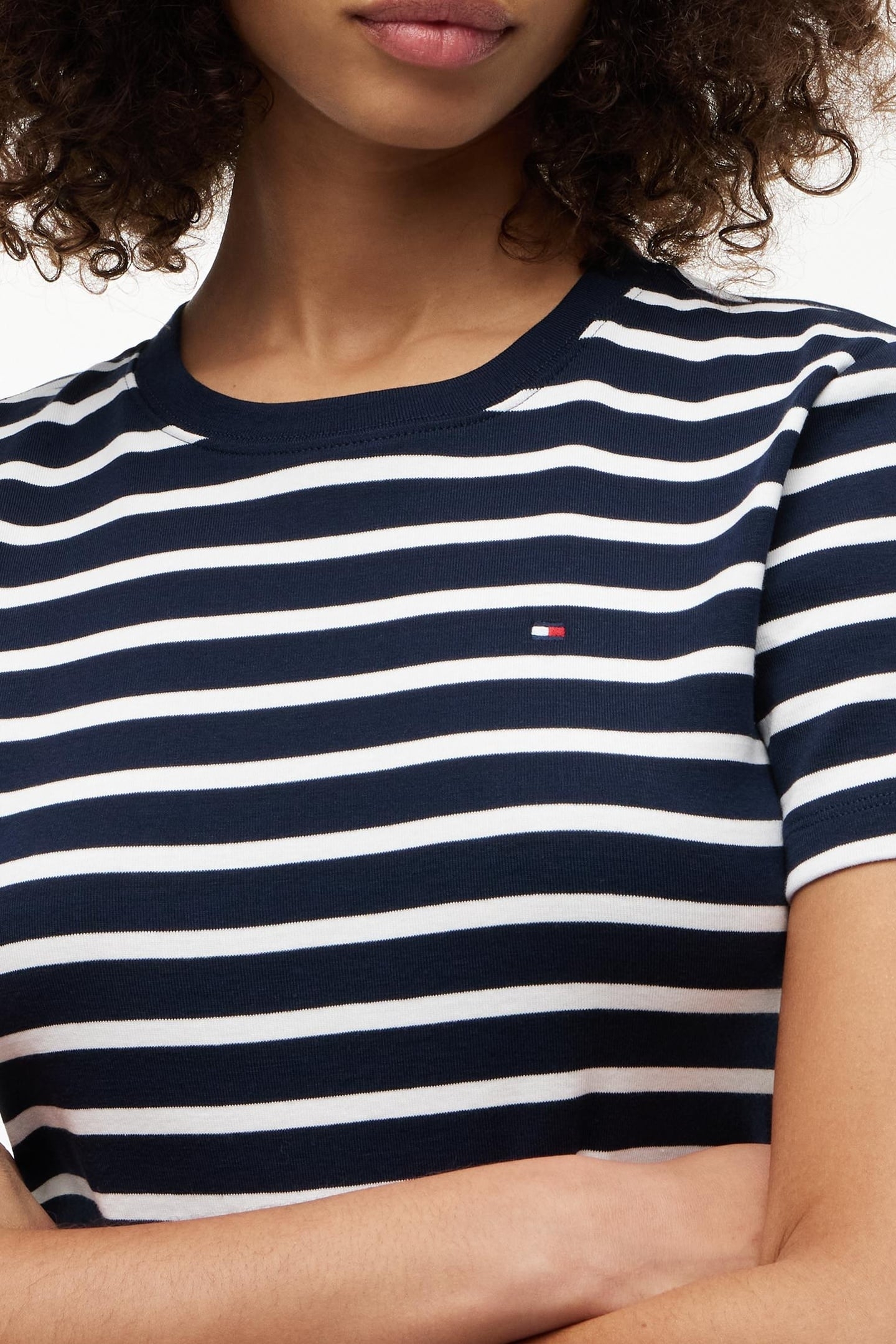 SLIM CODY C-NECK SS BRETON STRIPE DARK NIGHT/ECRU 4