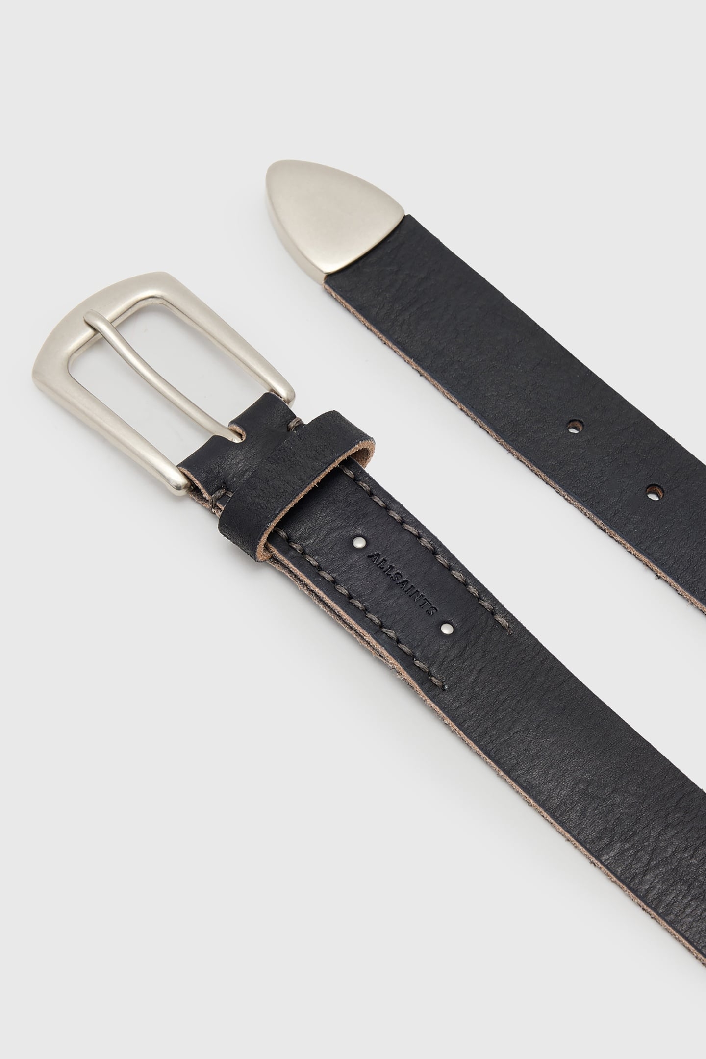 REED BELT BLACK/DULL NICKEL 5