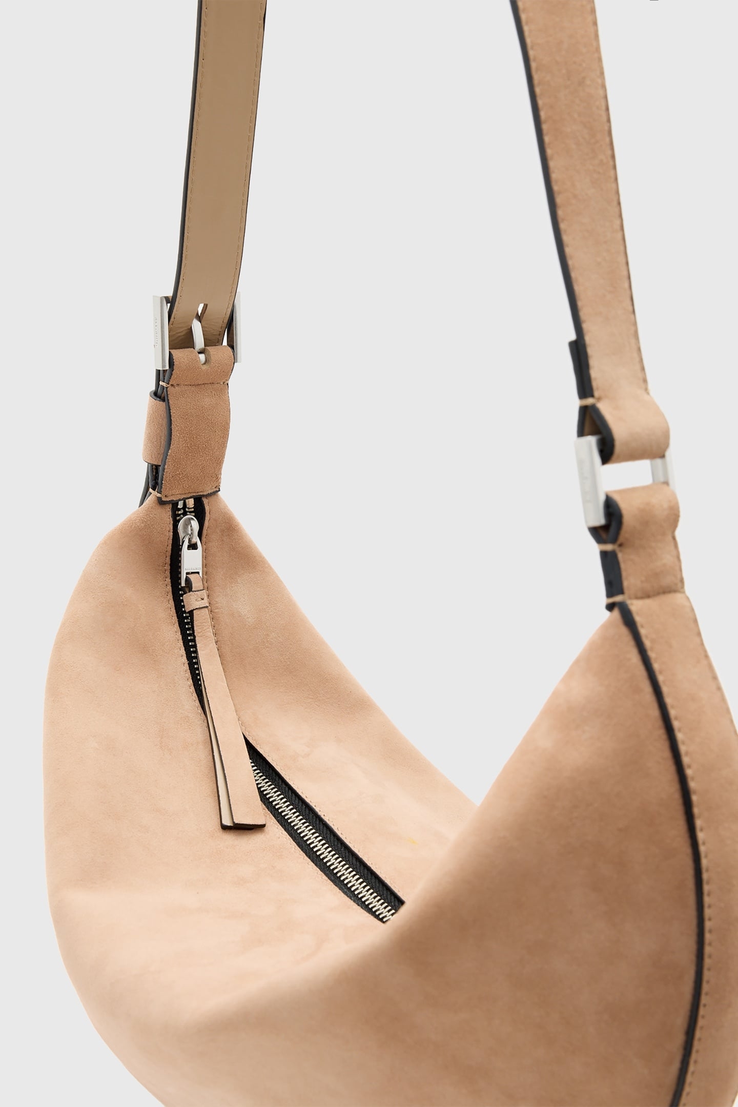 HALFMOON SUEDE SHLDR MINK BROWN 6