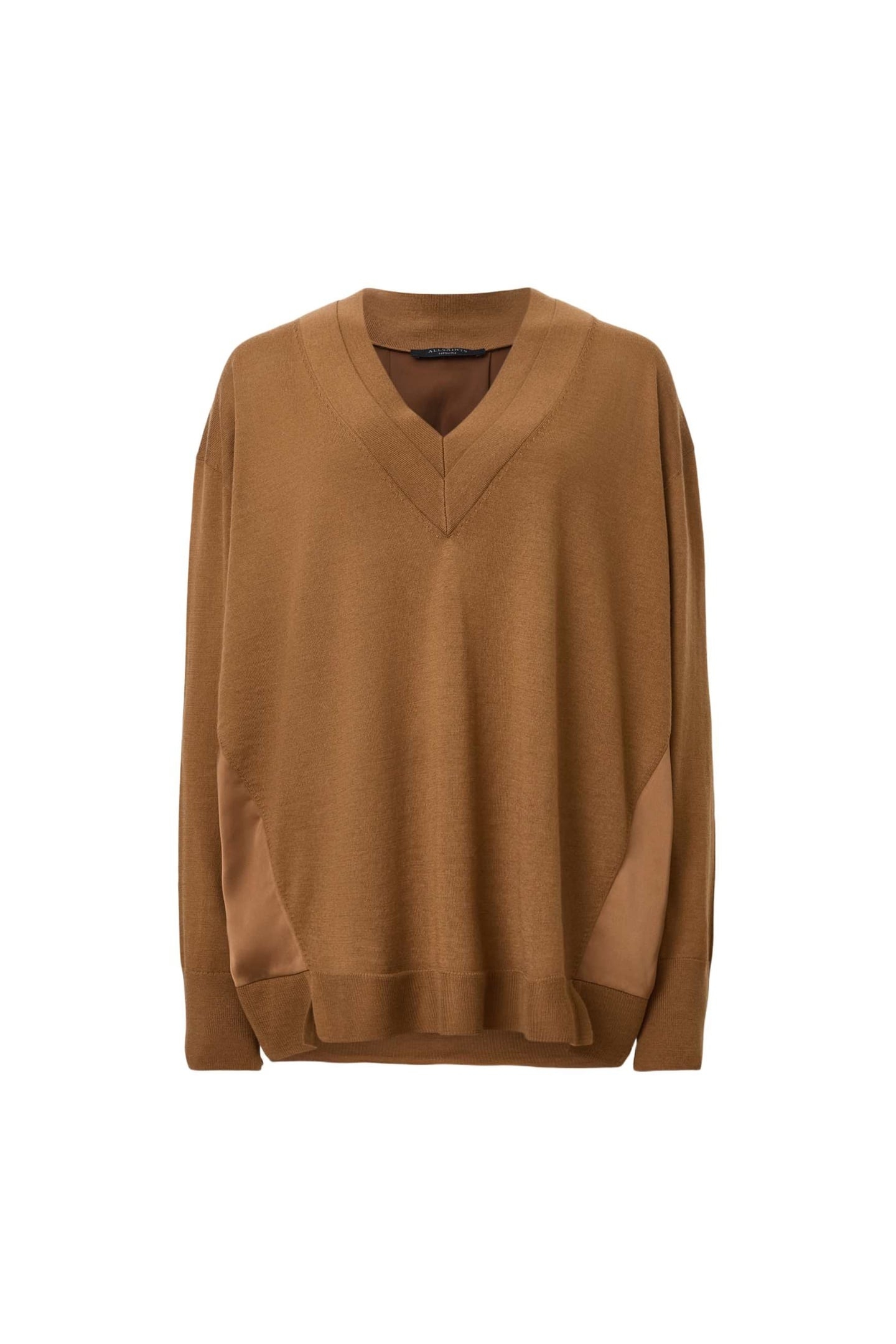 BERN PANEL V NECK CARAMEL BROWN 4
