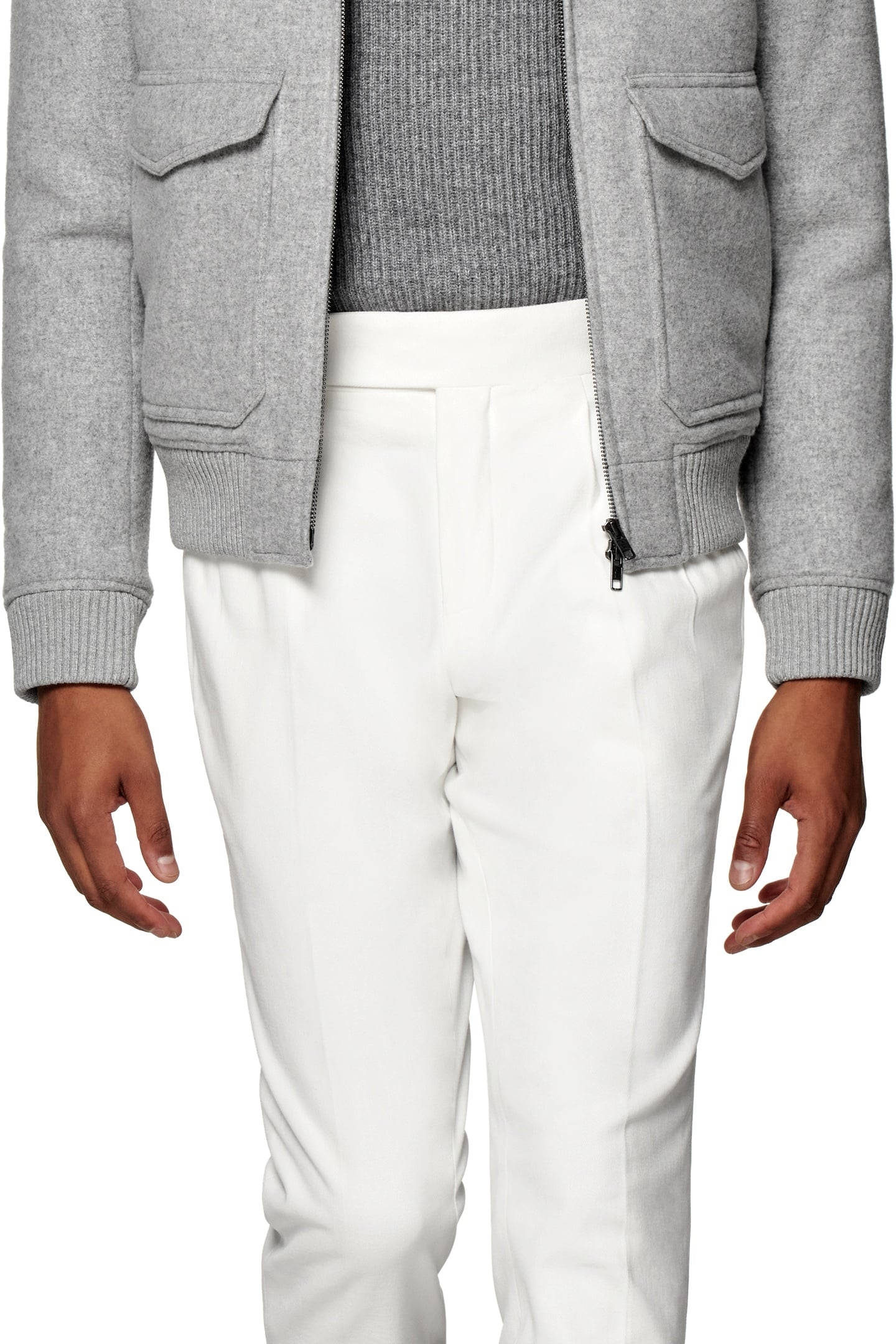 SHEARLING BOMBER-LT GREY LIGHT GREY 4