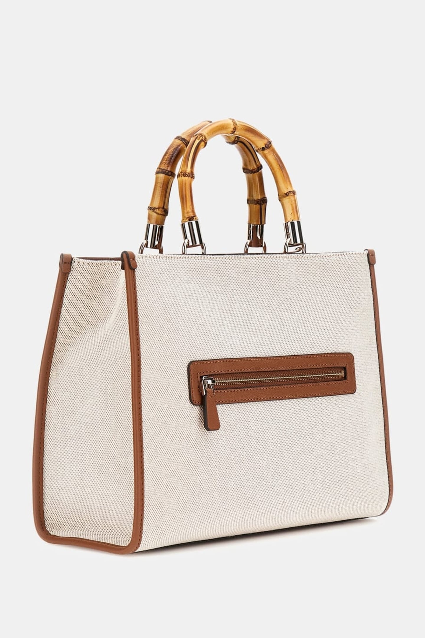 CANVAS II SMALL TOTE NATURAL/LATTE LOGO 3