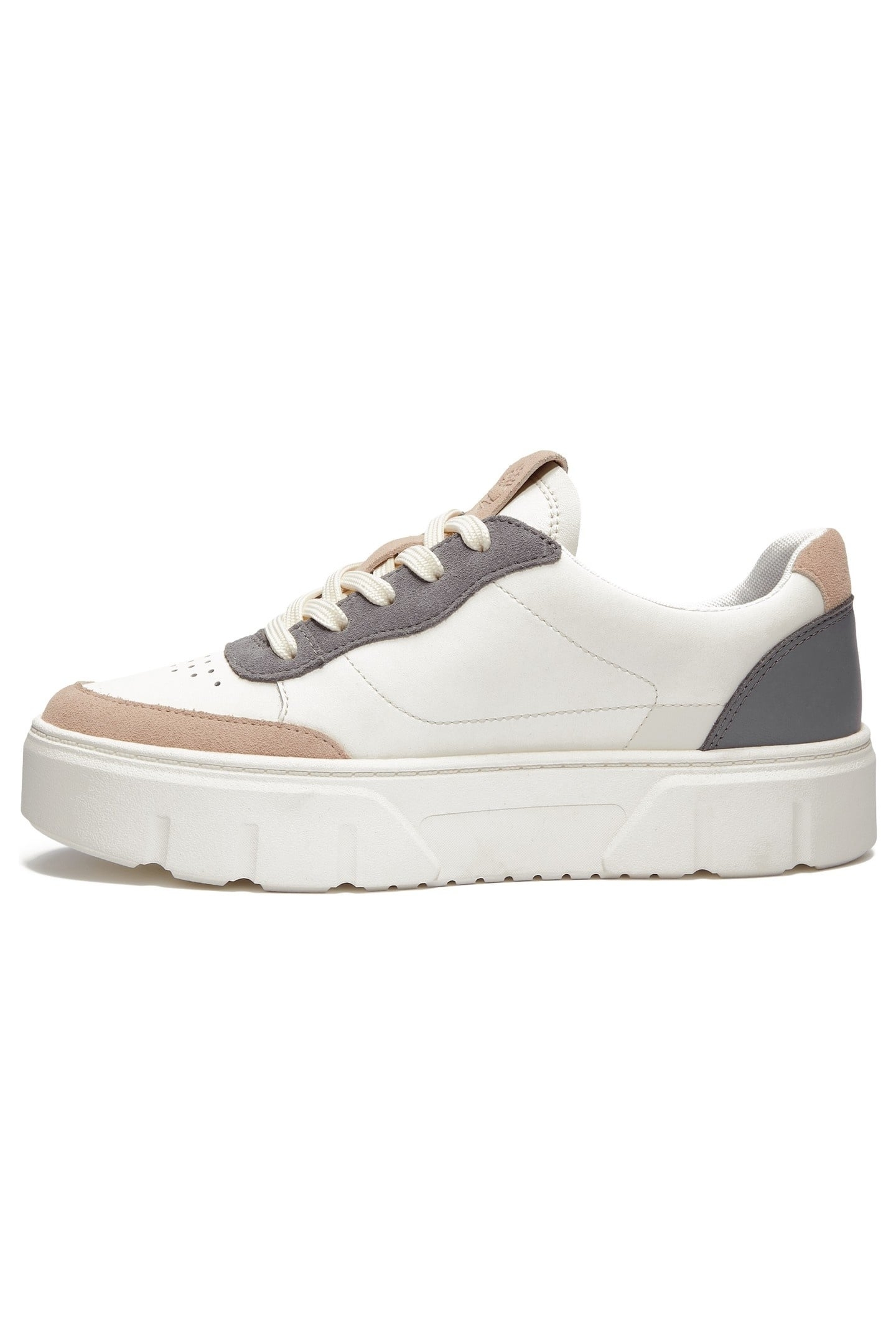 LAUREL COURT LOW LACE UP SNEAKER NATURAL LEATHER GREY 2