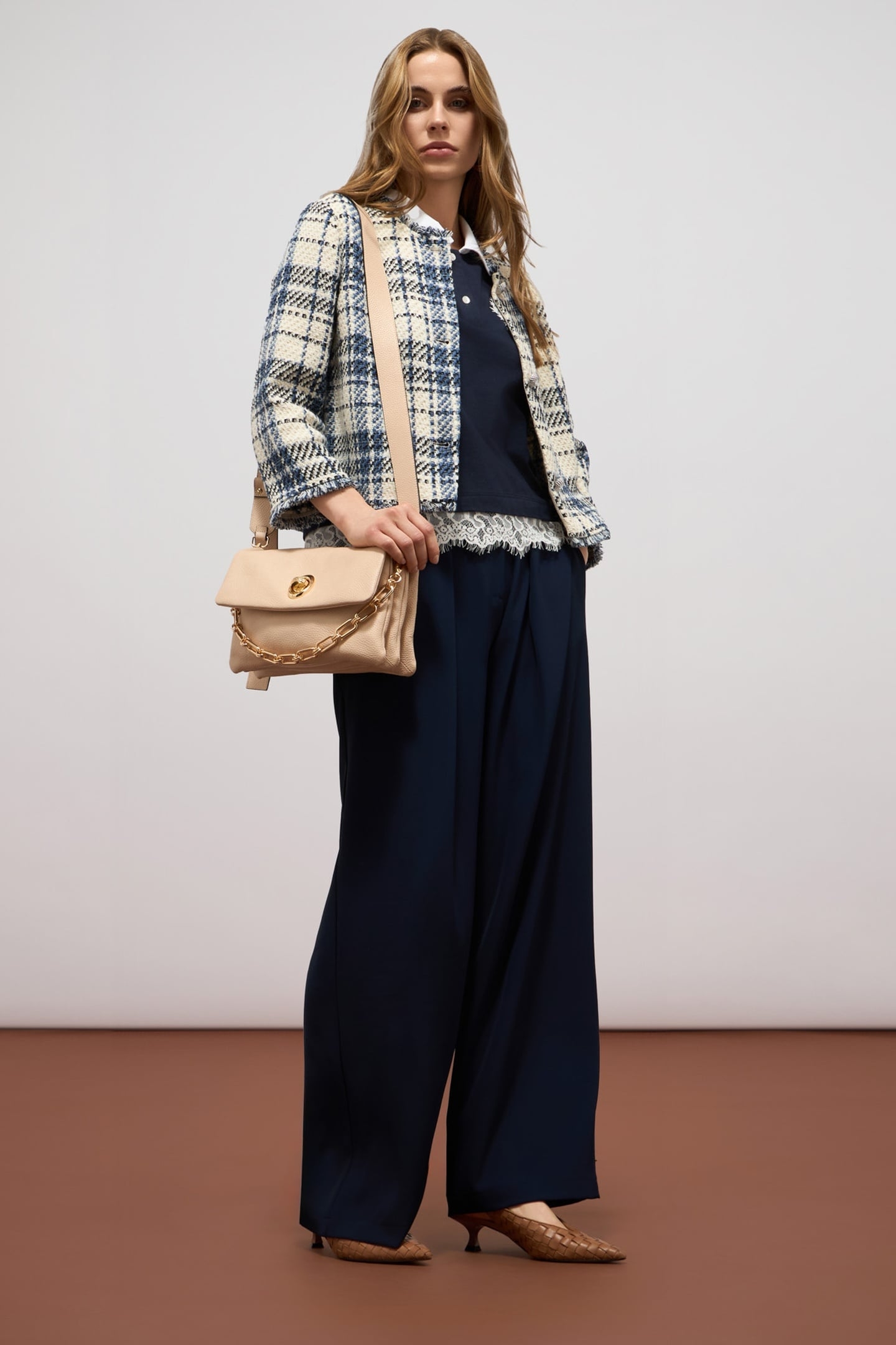 PALAZZO PANTS IN FLUID FABRIC BLUE 2