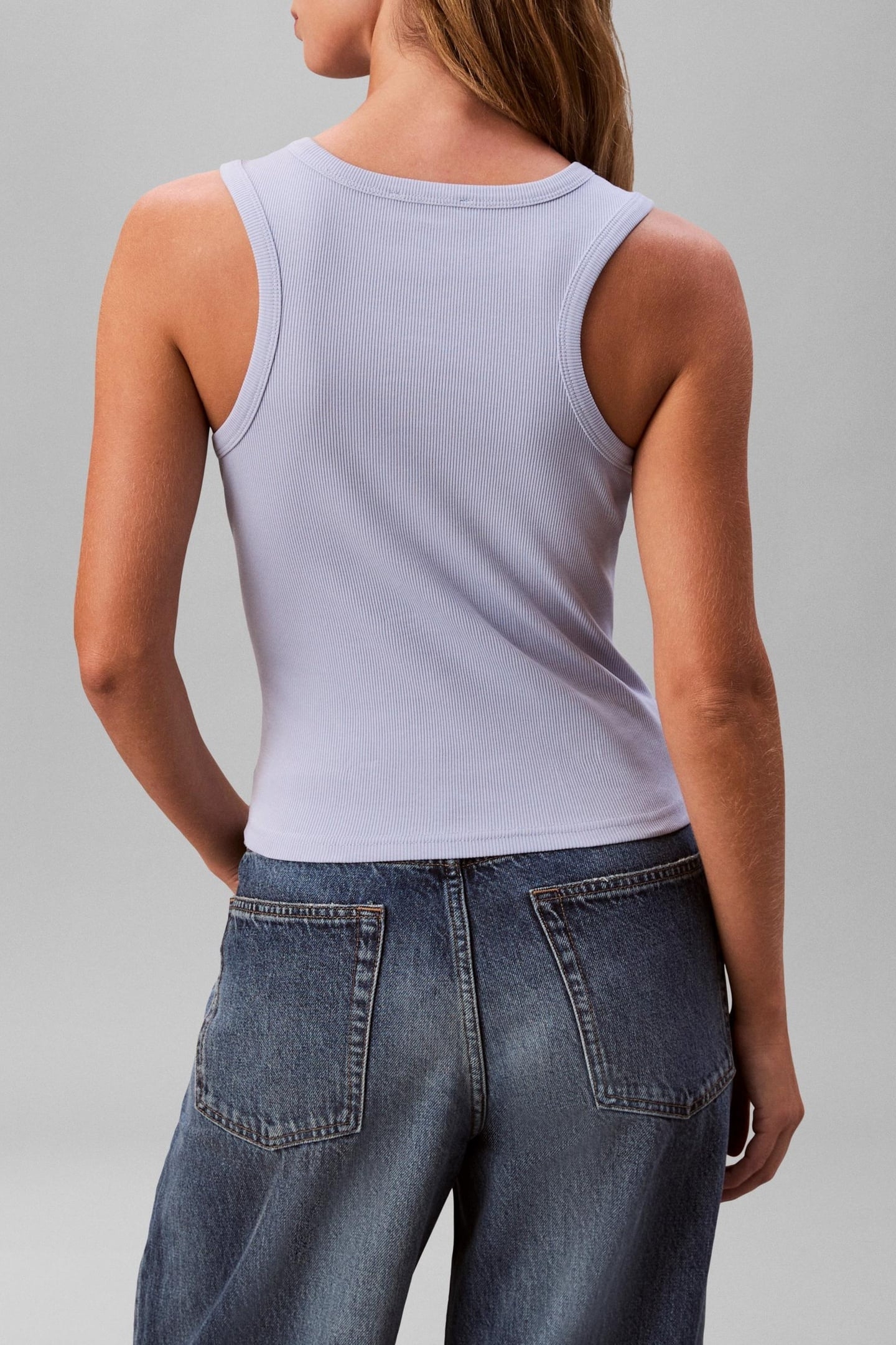 WOVEN LABEL 2X2 TANK TOP CASUAL BLUE 3