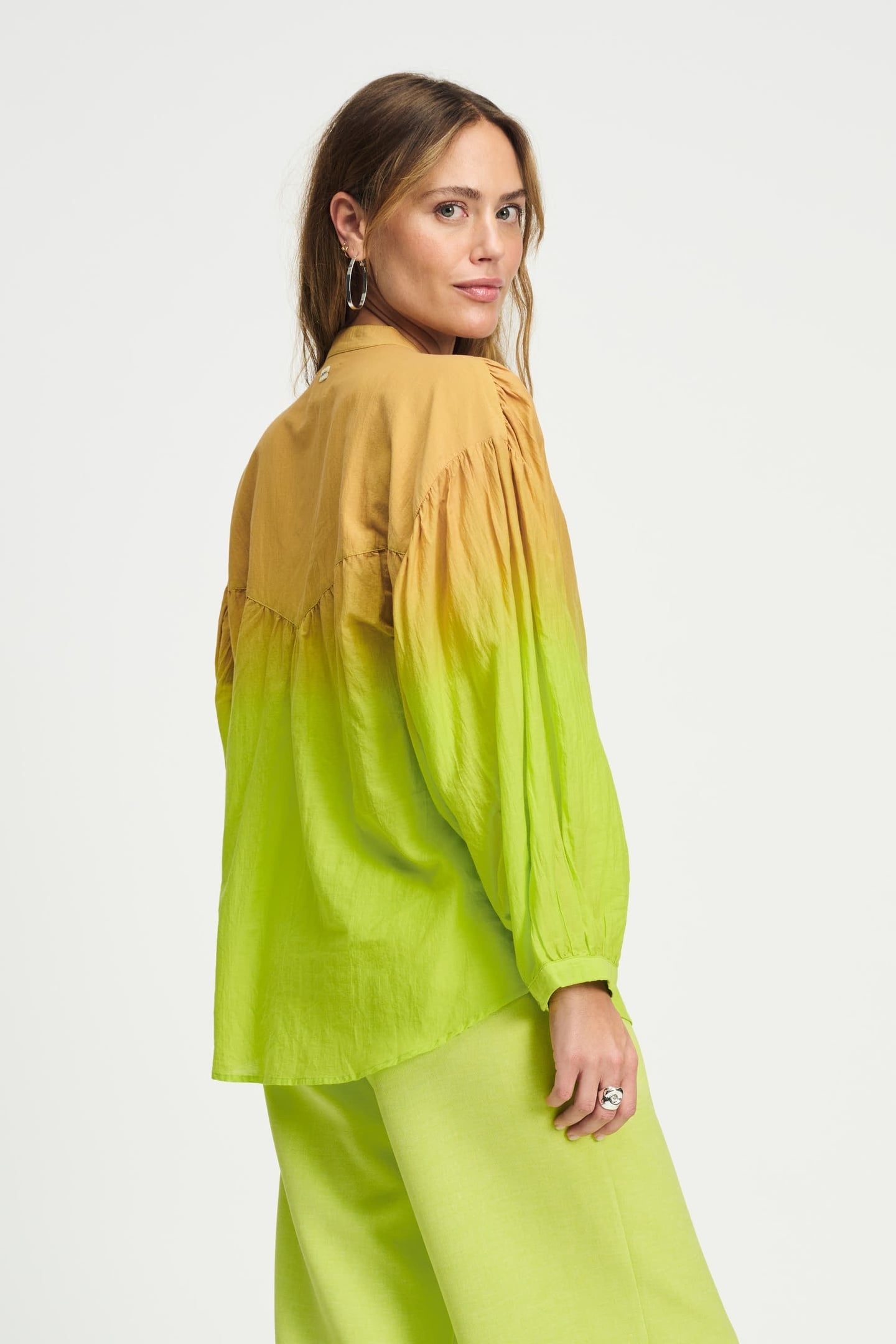 BLOUSE - FADED SUMMER LIME 2
