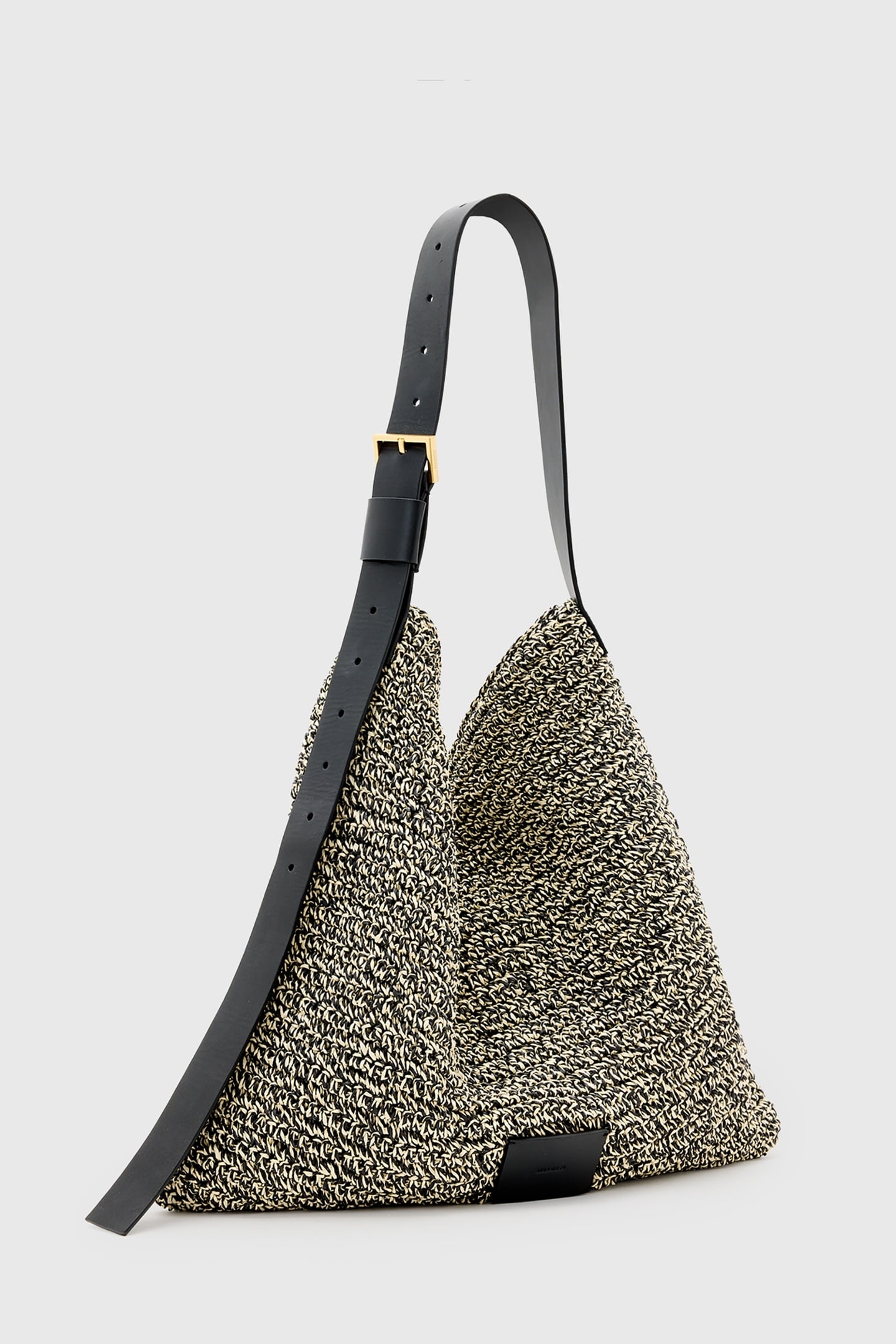 ASHA PAPER SHLDR BAG BLACK/NATURAL 4
