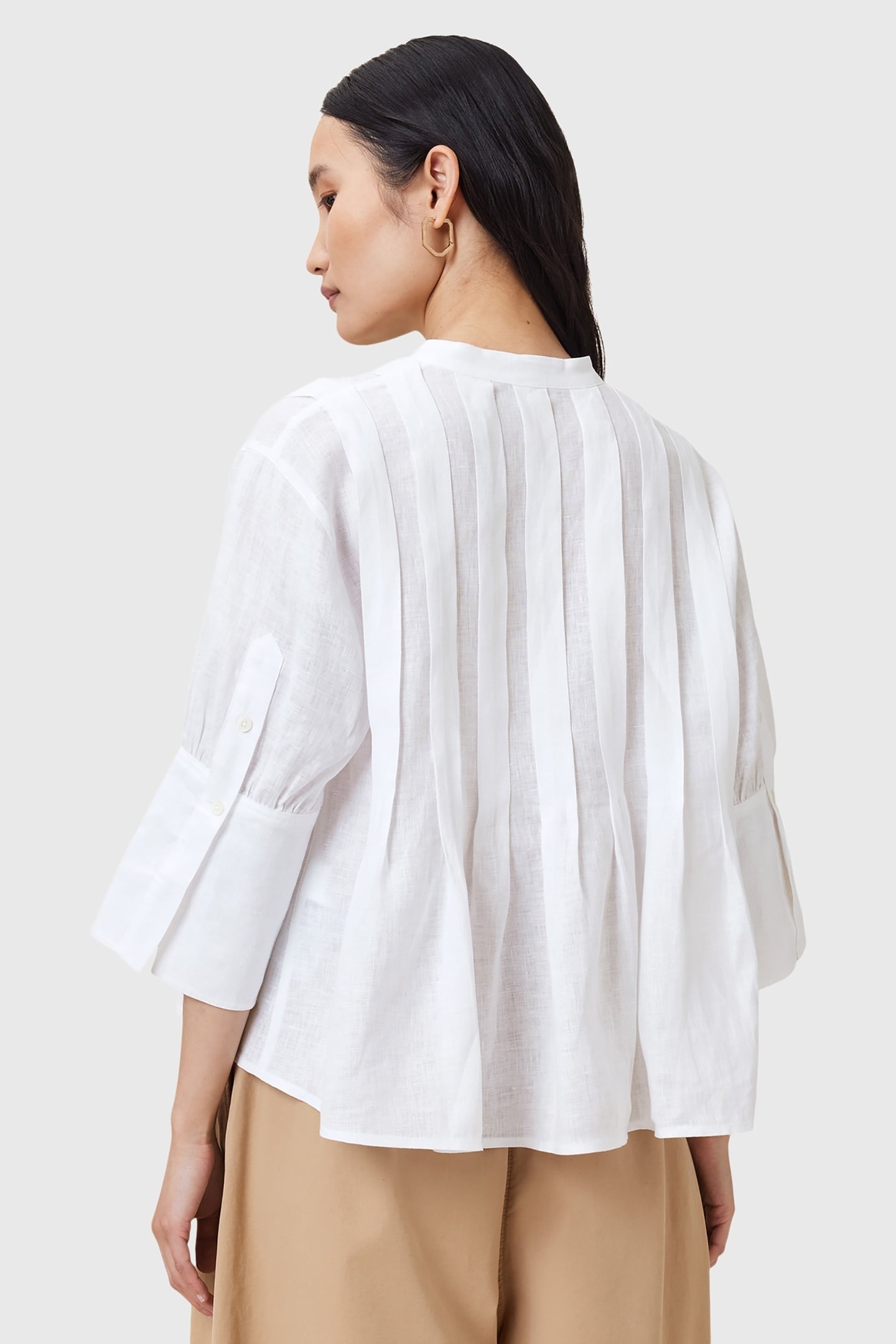 INARA LINEN SHIRT CHALK WHITE 4