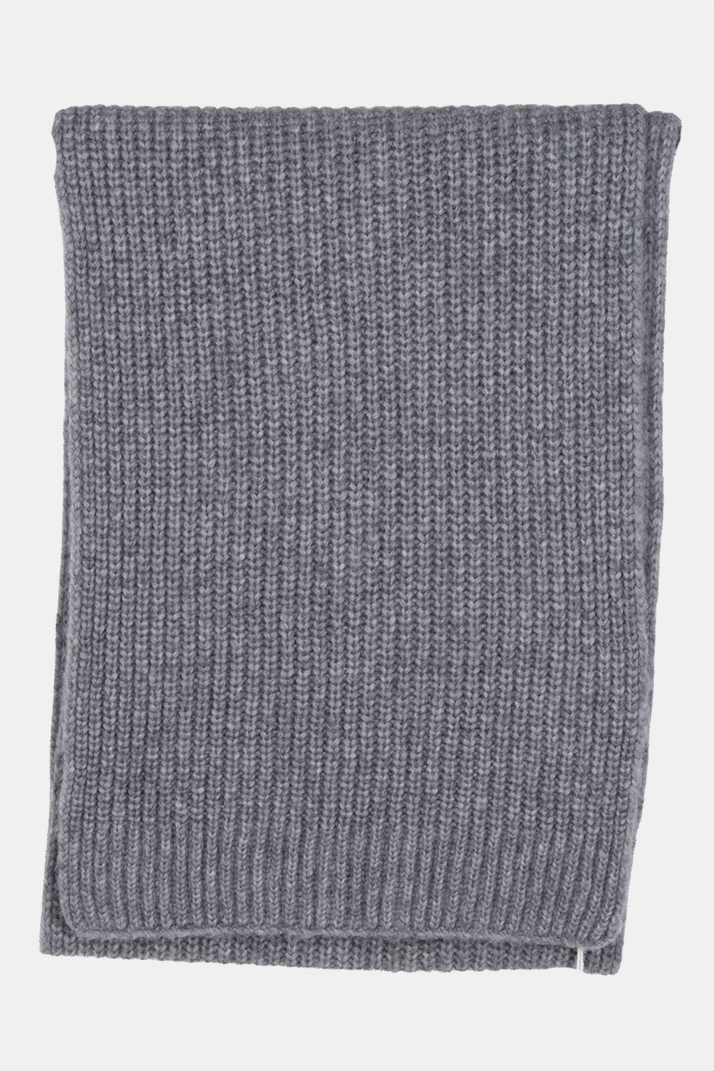 KNITTED SCARF SCARVES GREY HEATHER MELANGE 2