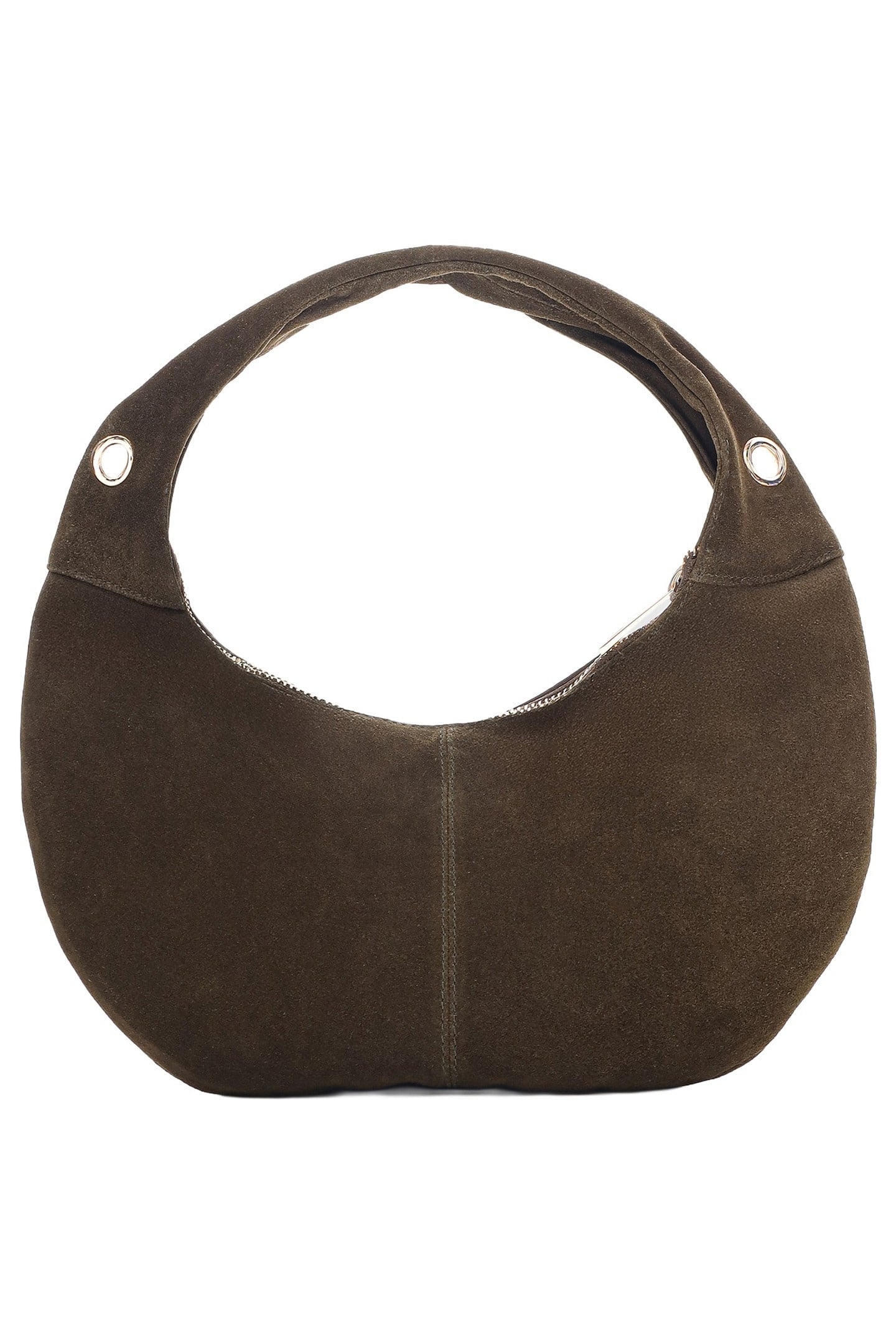 MINI GABI SUEDE FRINGE DARK OLIVE W. GOLD 2