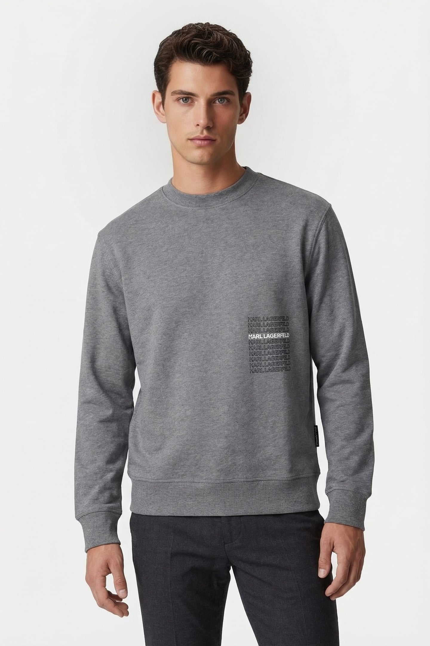 DARKGREY MELANGE SWEAT CREWNECK 1