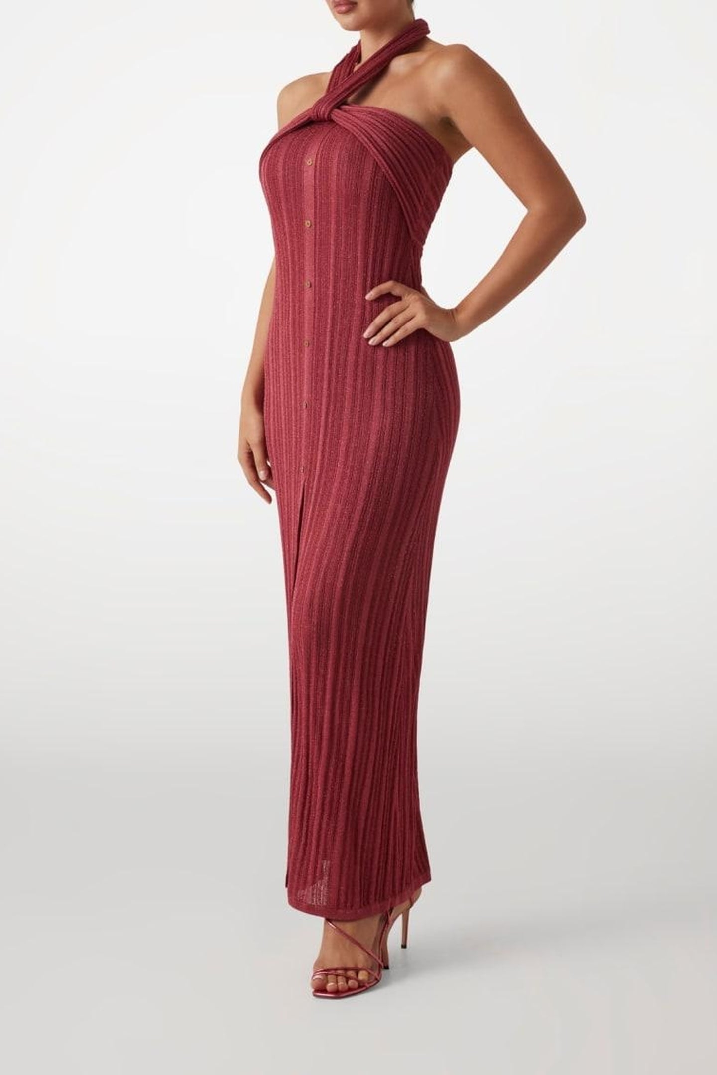 MARCIANO BY GUESS GIA MAXI SWEATER DRESS FLOWERING PEONY LUR 1