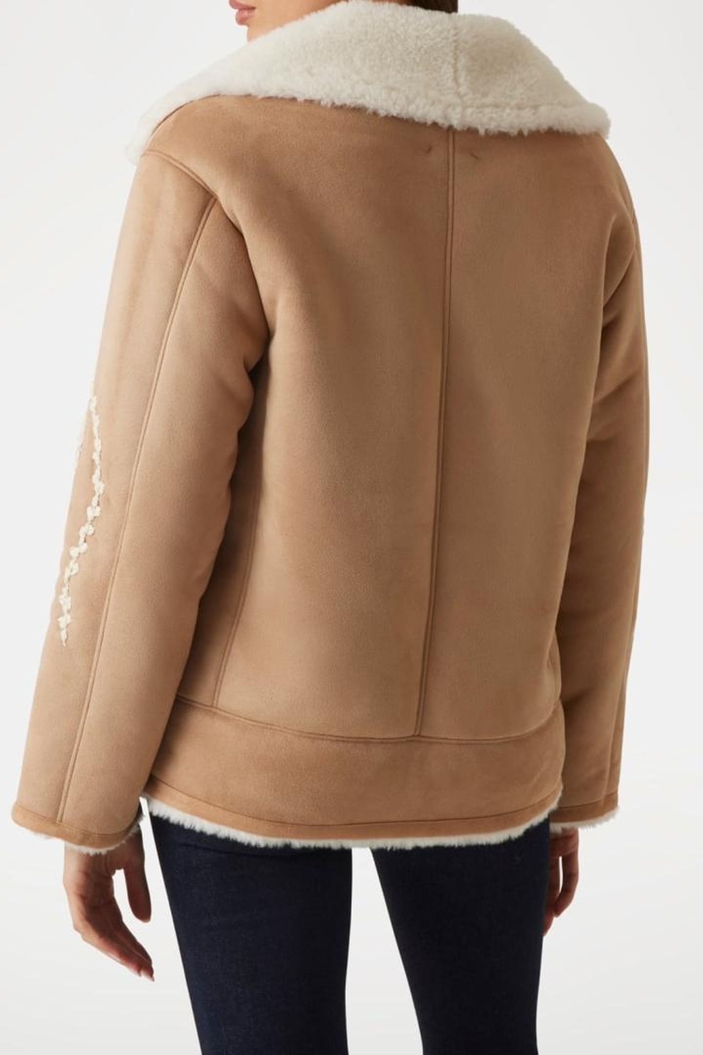 MARCIANO BY GUESS EVA EMBELLISHED JACKET DESERT MUD MULTI 3