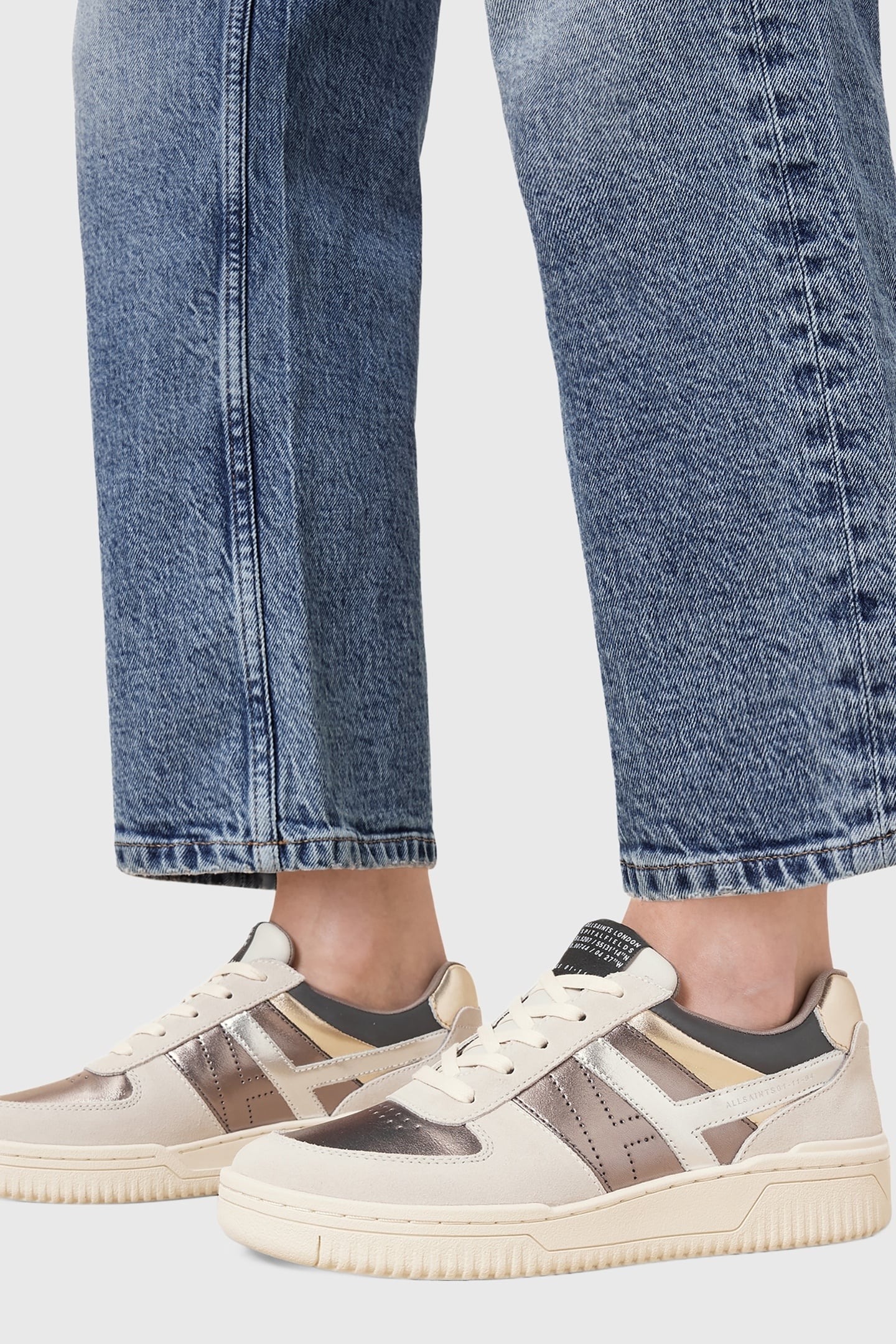 VIX SUEDE SNEAKER WHITE/METALLIC 6