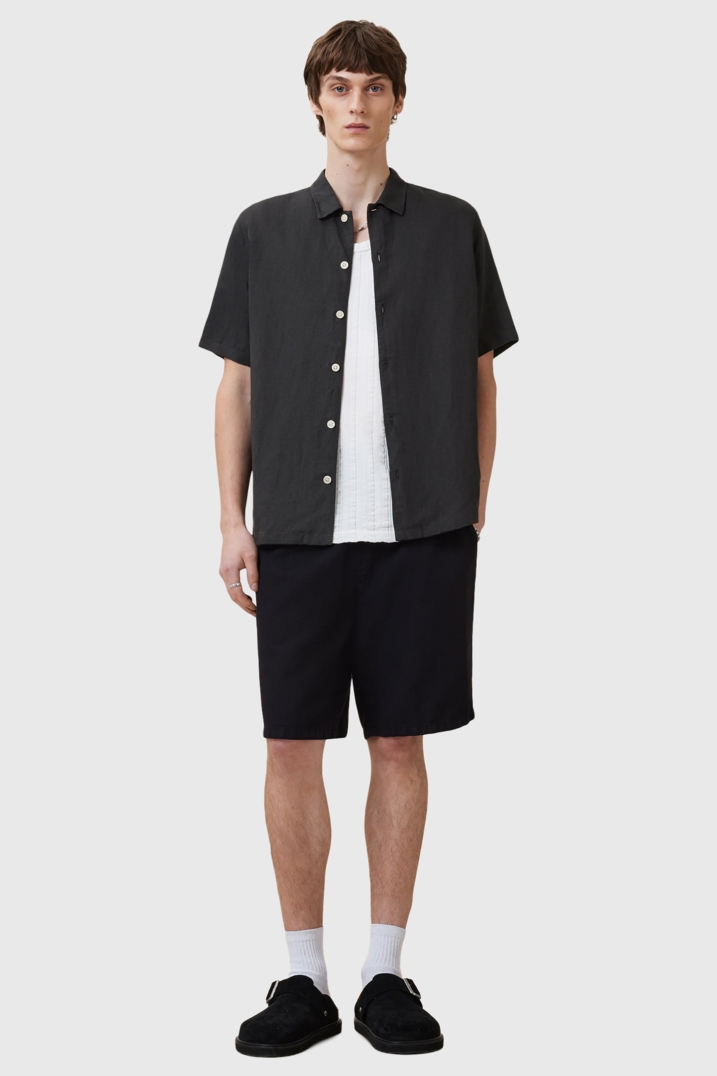 BANDOL SS SHIRT DARK CHARCOAL 3