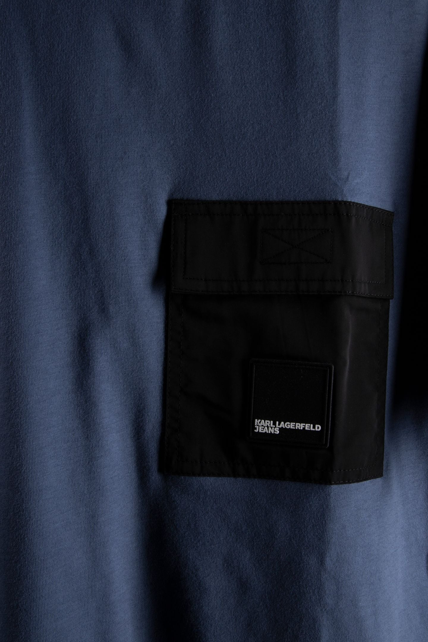 VINTAGE INDIGO KLJ REG MIX MATERIAL TEE 3