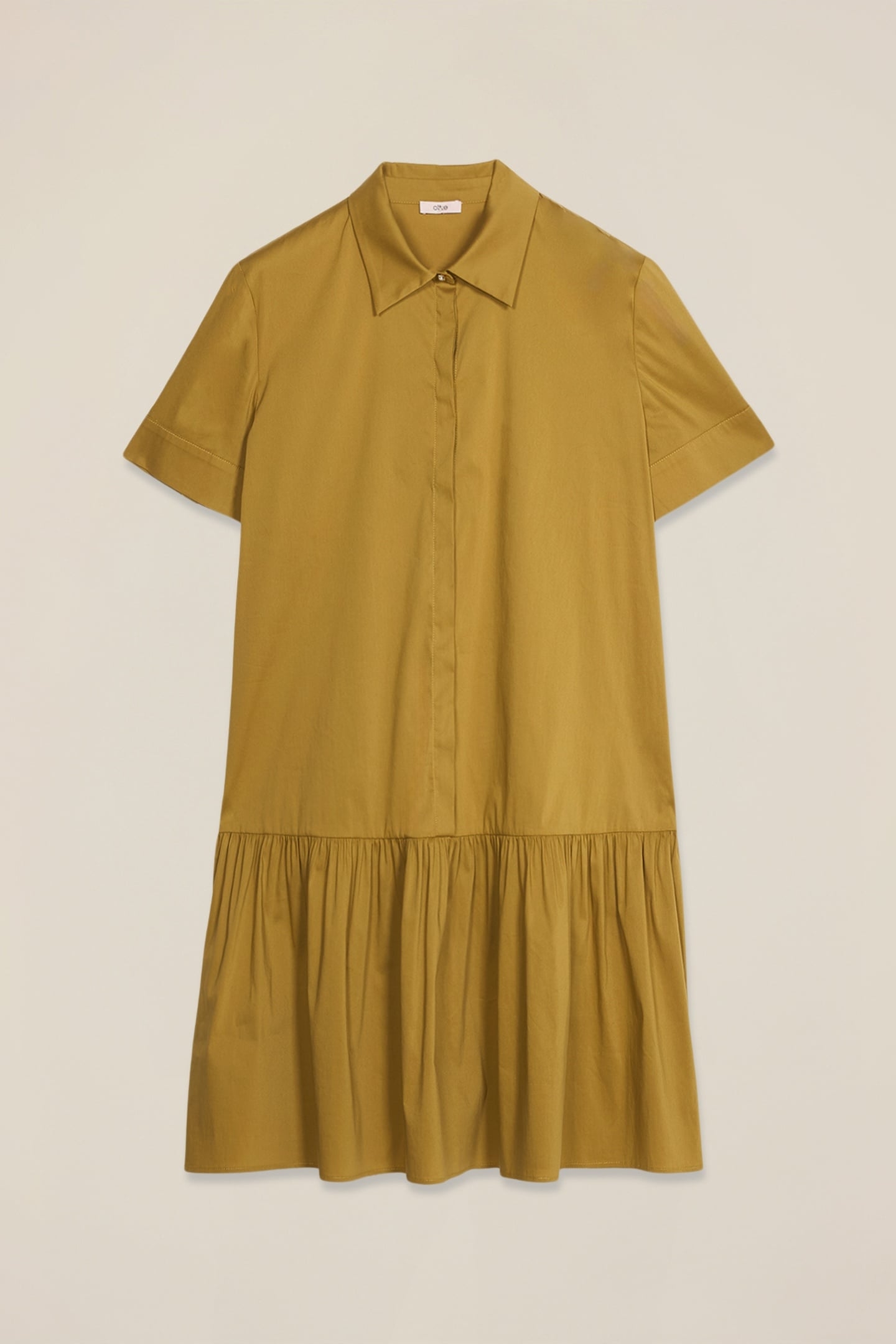 SHIRTDRESS WITH RUFFLE GREEN 4