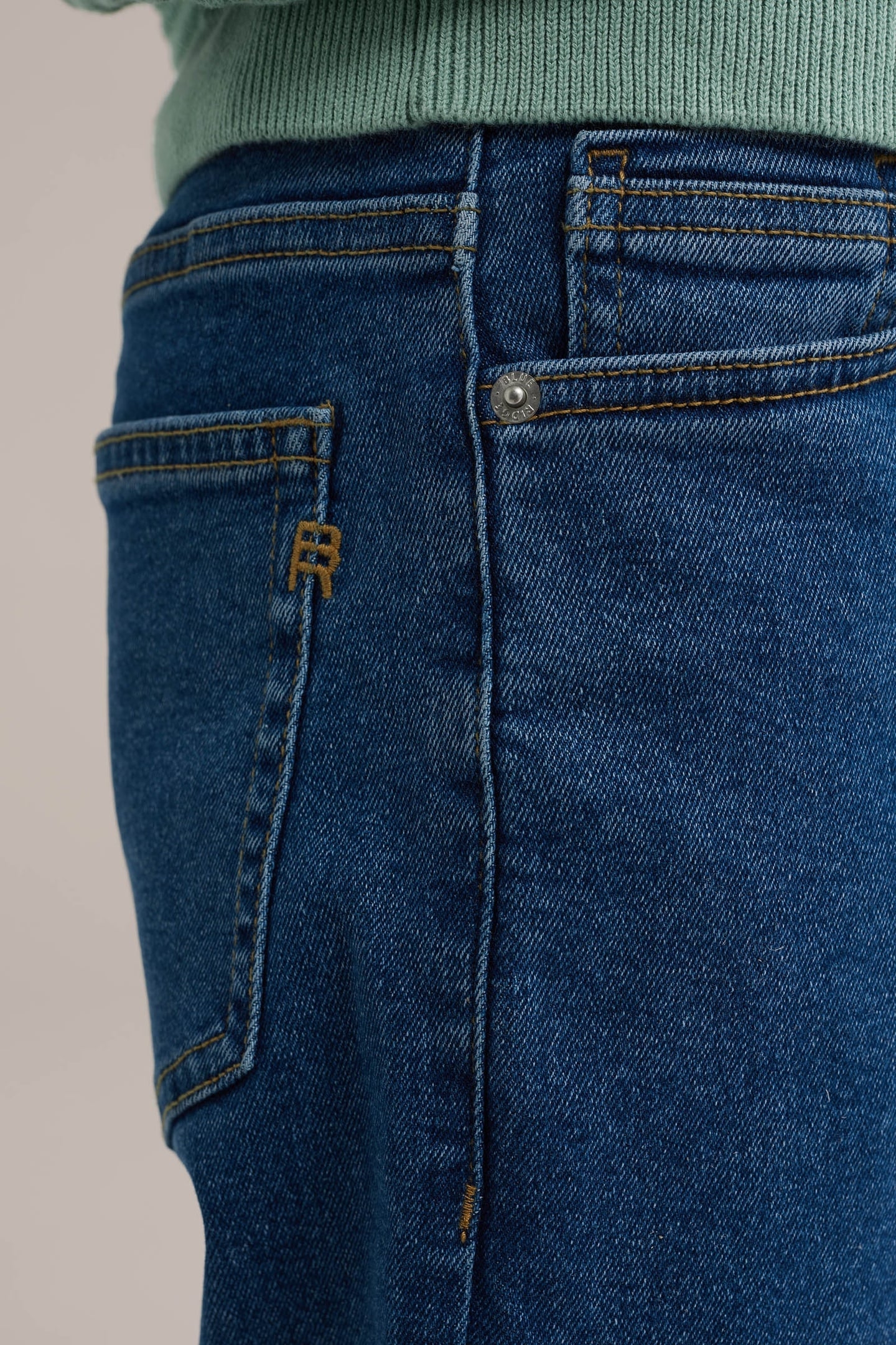 5-POCKET MID WAIST BLUE 6