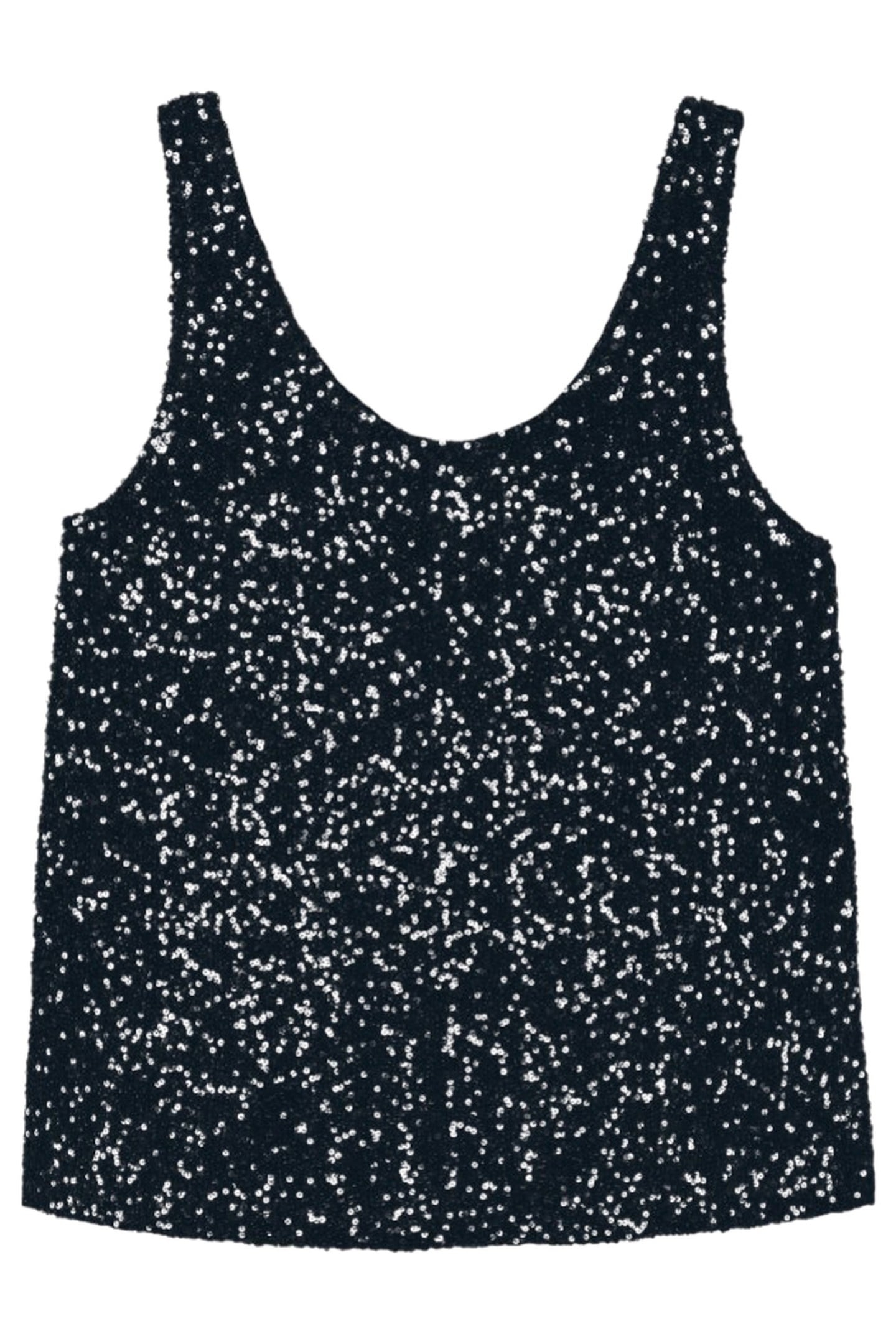 THE BLACK SEQUIN BASE TANK TOP BLACK 3