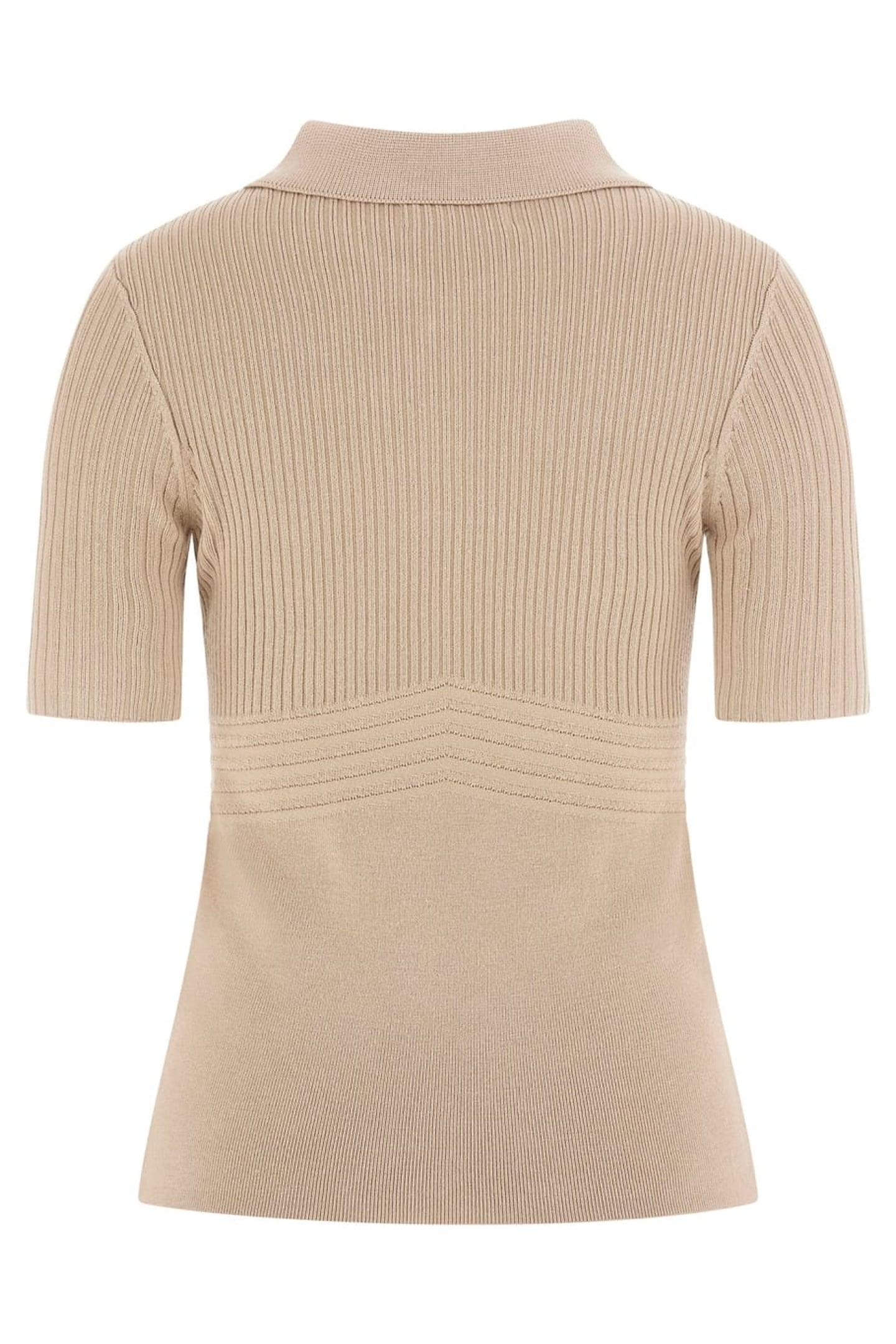 GUESS ECO FLORA CUT-OUT POLO S MACADAMIA NUTS 2