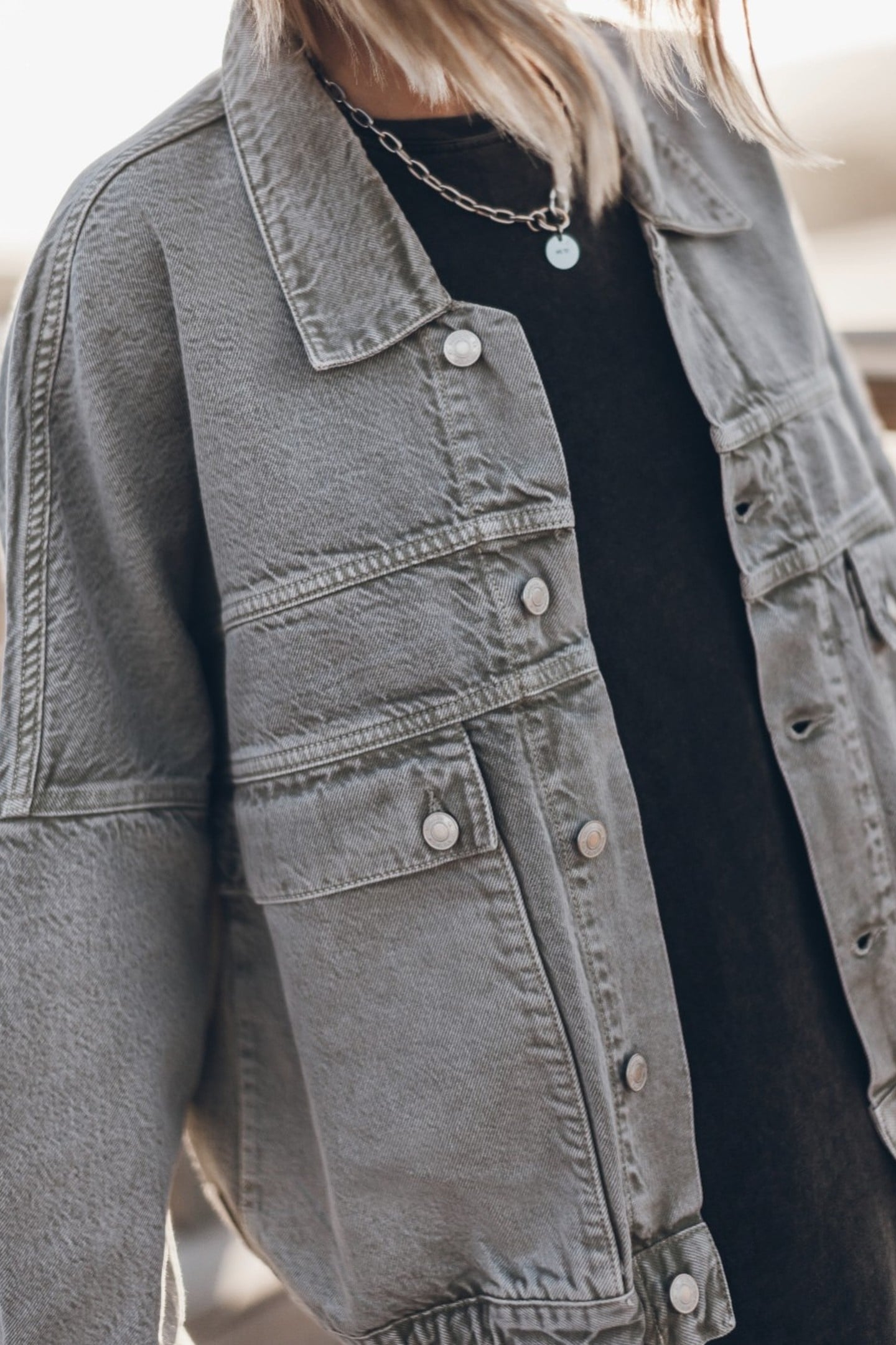 THE KHAKI FADED DENIM JACKET KHAKI 2