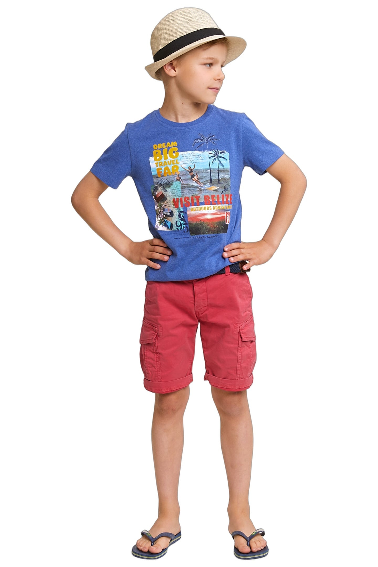 NORMAL FIT BASIC T-SHIRT SHORT SLEEVES HAMPTONS BLUE MIX 2