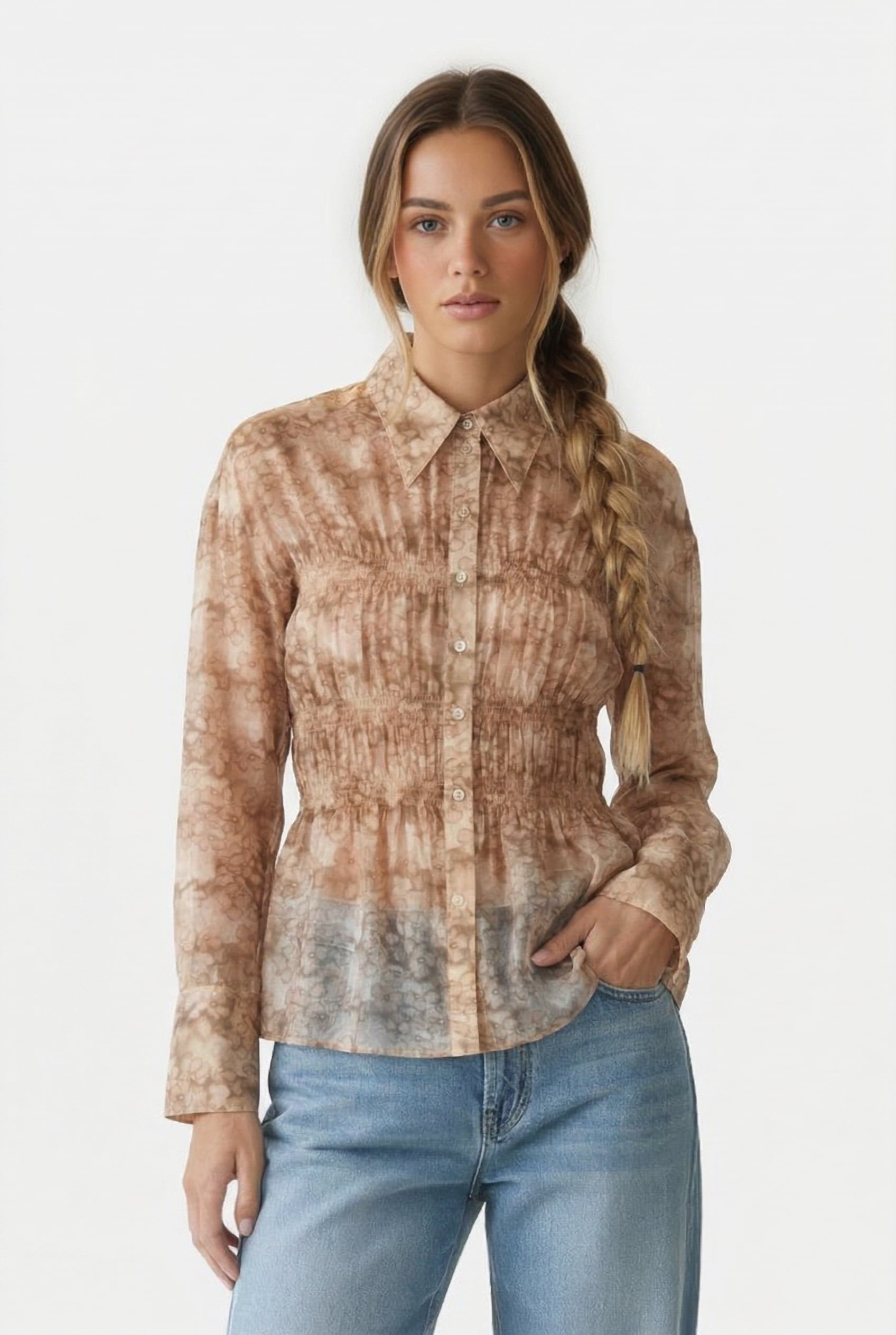 CAROLIE SHIRT ORANGE 1