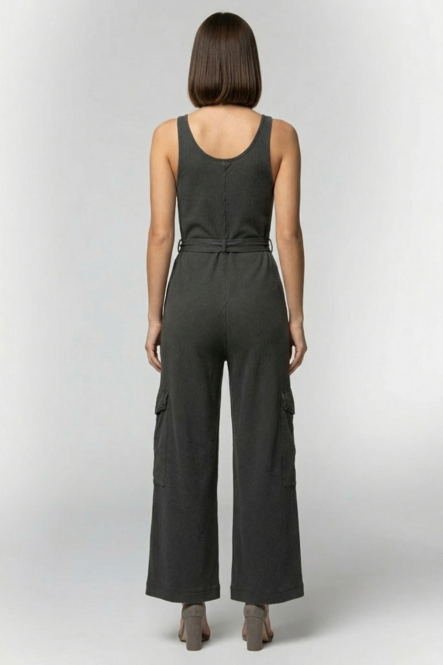 OVERDYED UTILITY LOOSE JUMPSUIT DK BLACK GD 3