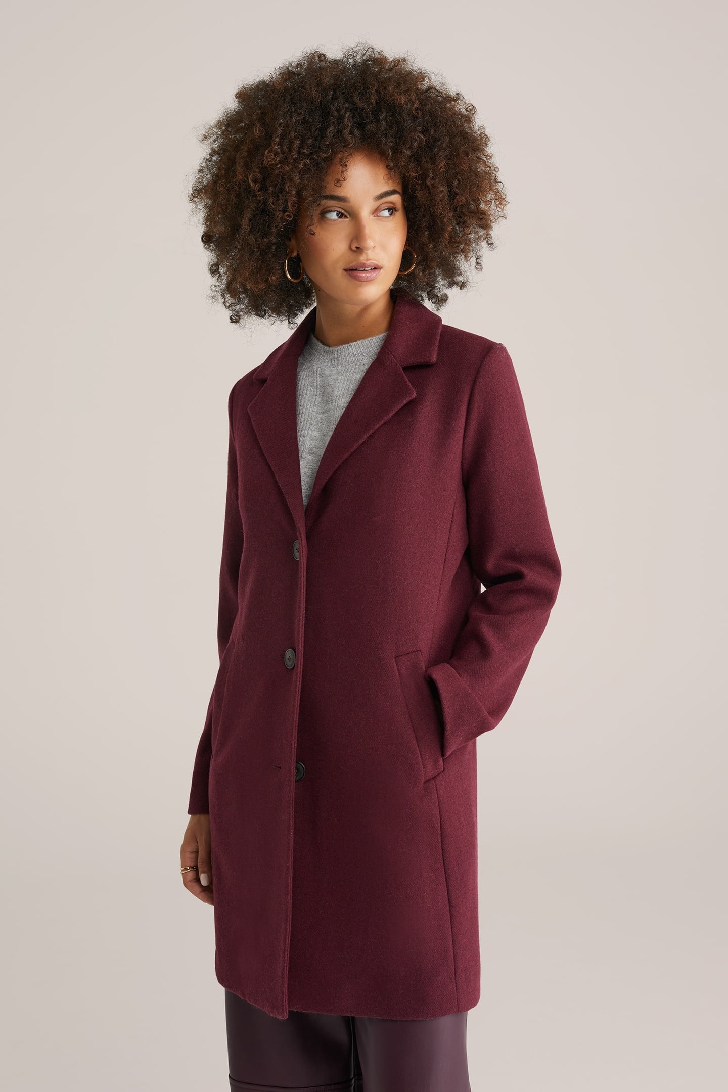 COAT BURGUNDY RED 3