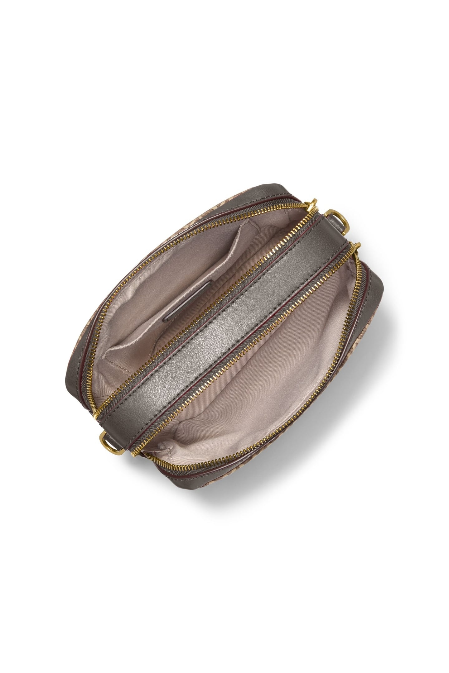 MEDIUM DOUBLE ZIP CAMERA CROSSBODY NATURAL 3