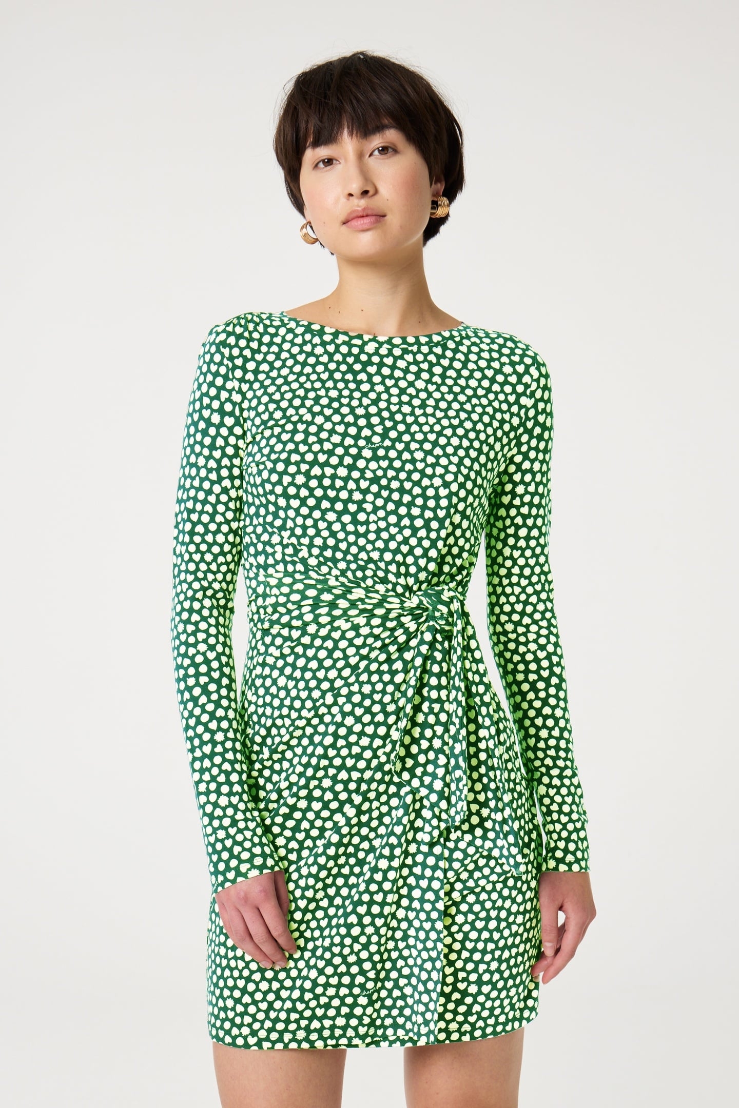 LILO SHORT DRESS GREEN APPLE/WARM WHITE 1