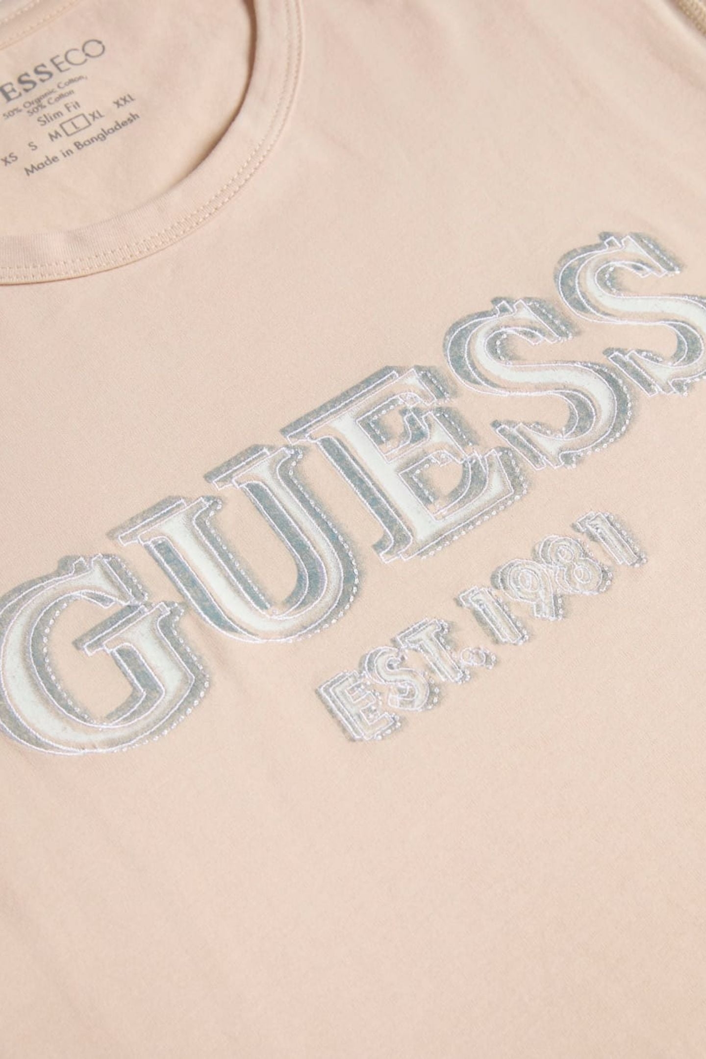 GUESS ECO SS CN GUESS LOGO TEE FEEL YOUR SKIN 8