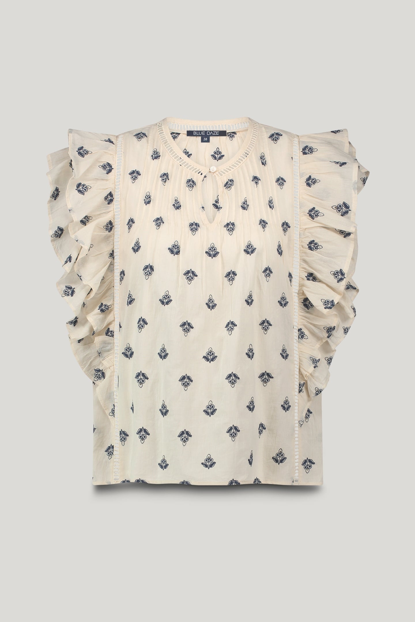 TOP BLUE DAZE EMBROIDERY WHITE 4