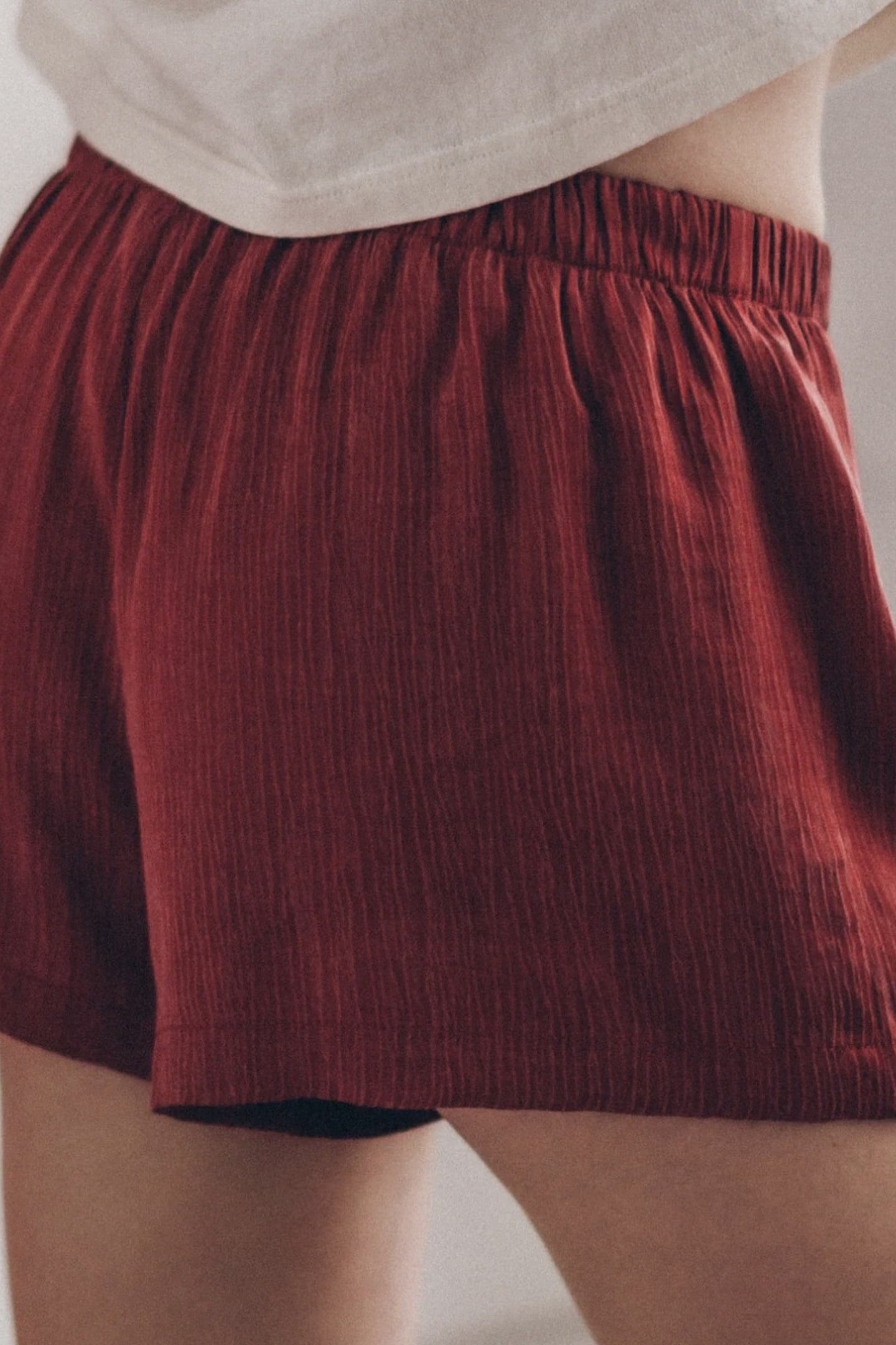 THE RED CRINKLE BOXER SHORTS RED 3